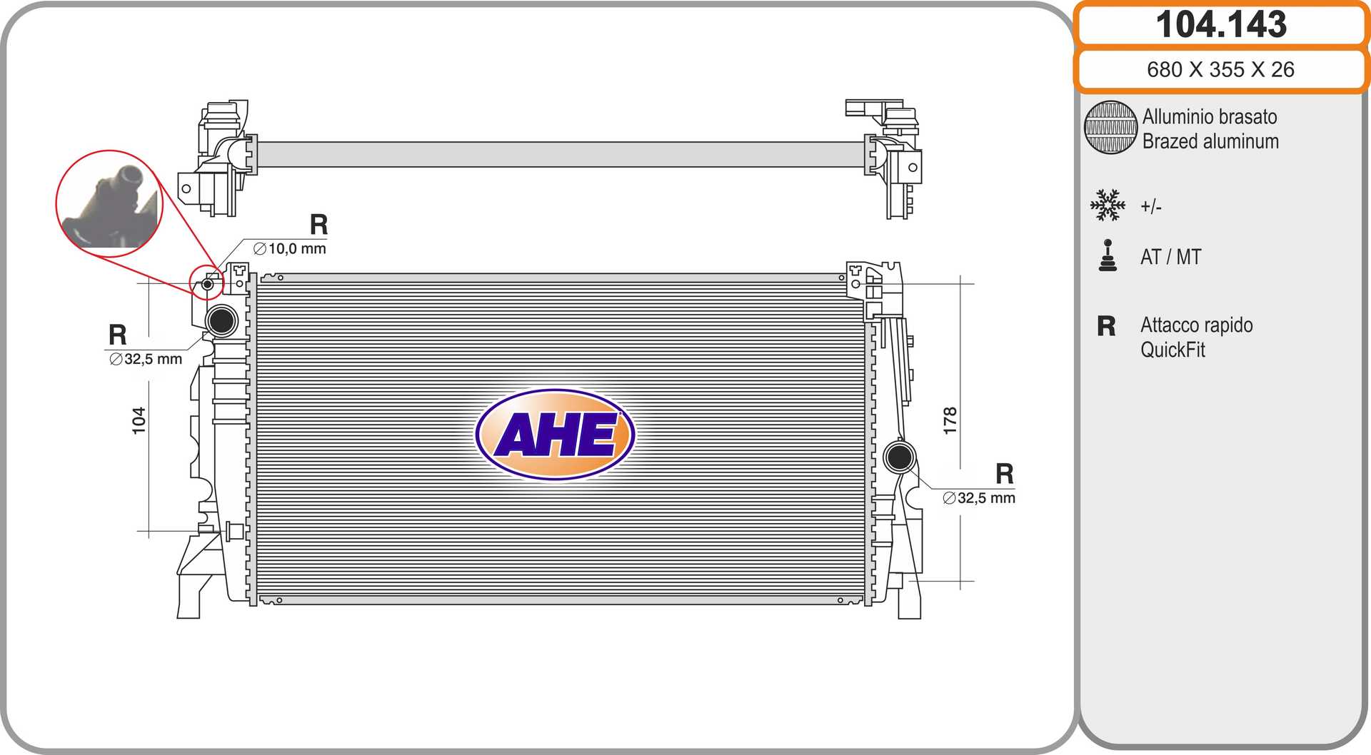 AHE 104.143 Radiatore,...