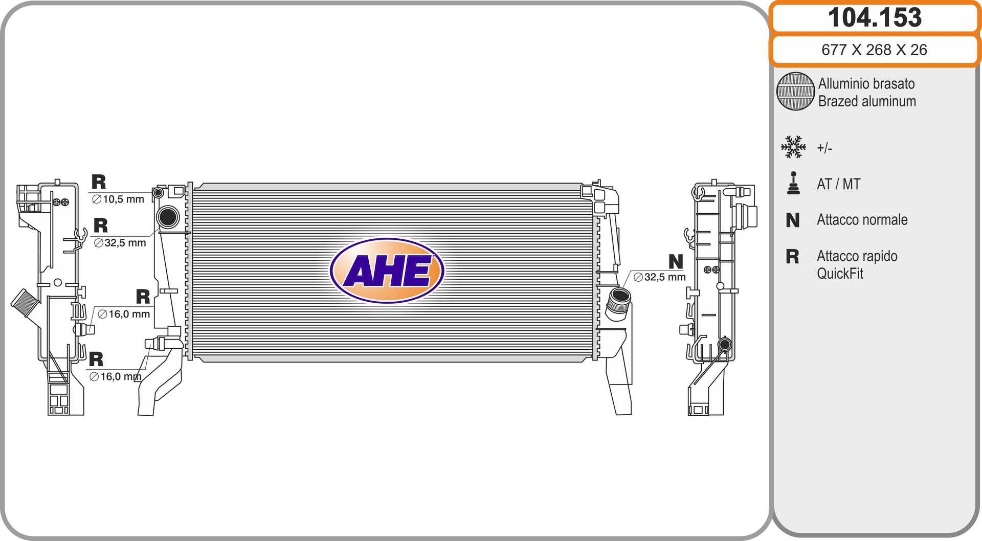 AHE 104.153 Radiatore,...