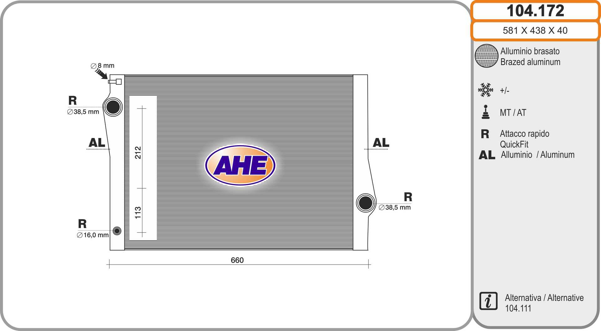 AHE 104.172 Radiatore,...