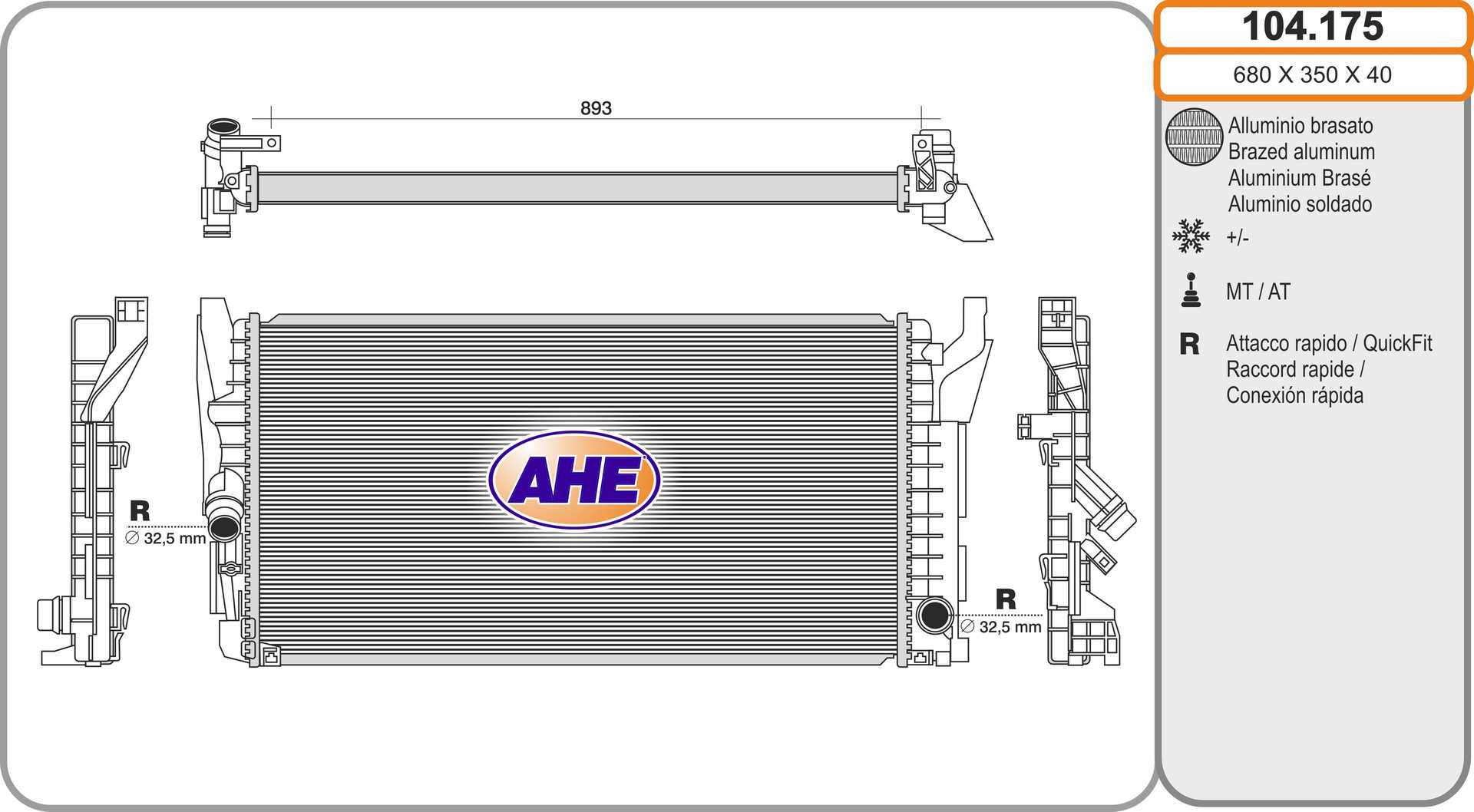 AHE 104.175 Radiatore,...