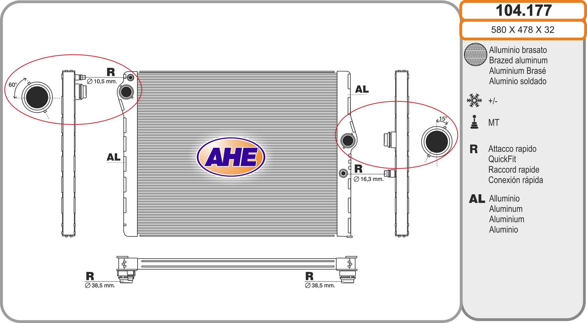 AHE 104.177 Radiatore,...