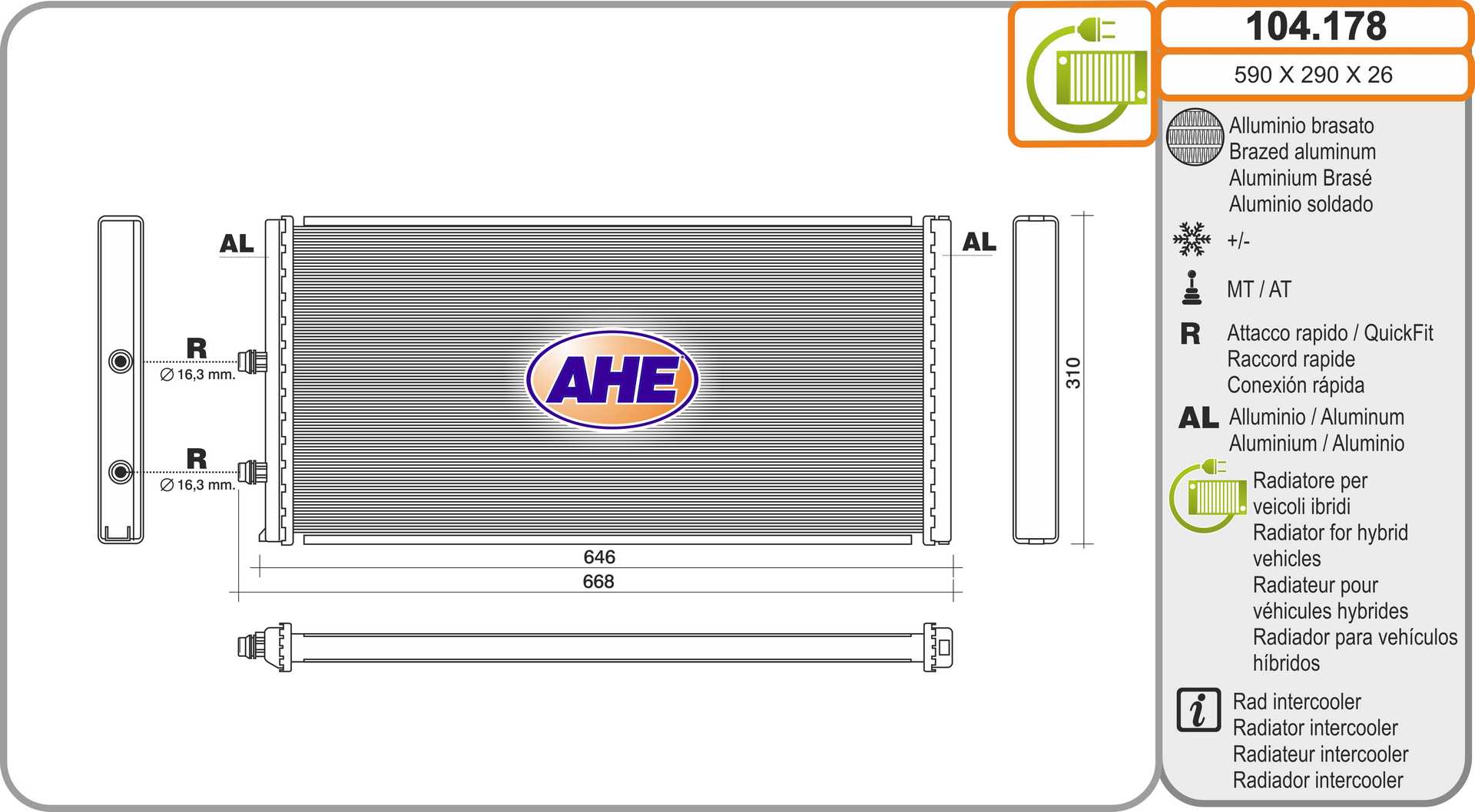 AHE 104.178 Radiatore,...