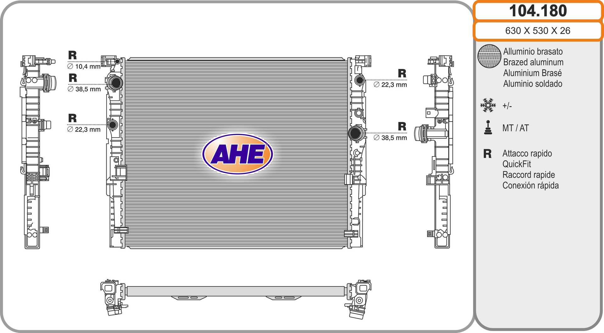 AHE 104.180 Radiatore,...