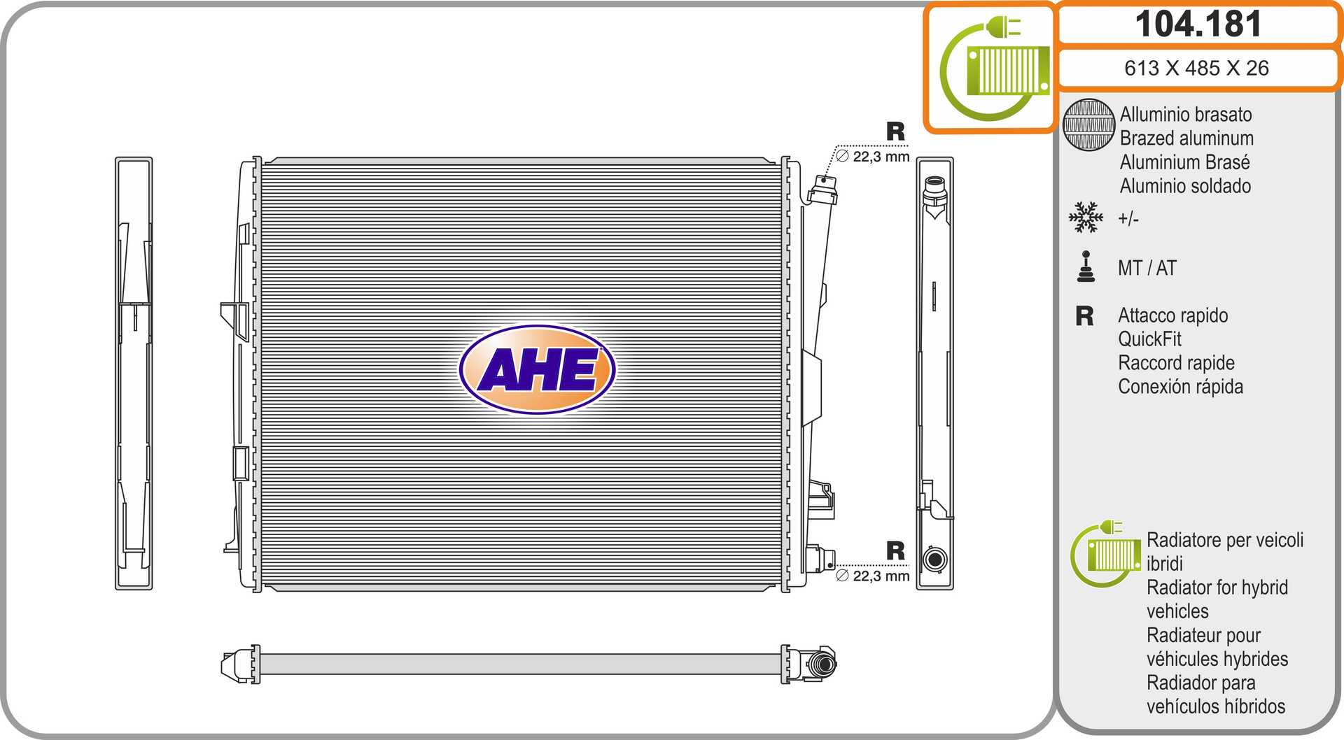 AHE 104.181 Radiatore,...