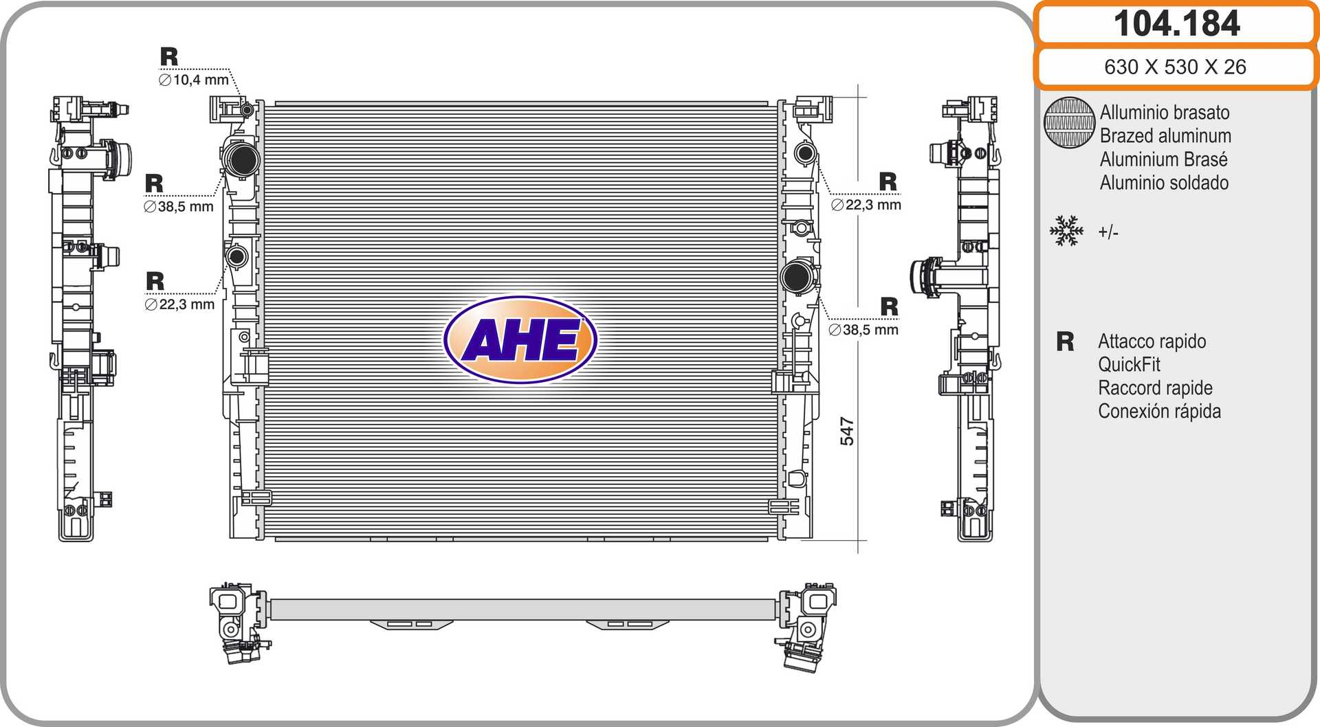 AHE 104.184 Radiatore,...
