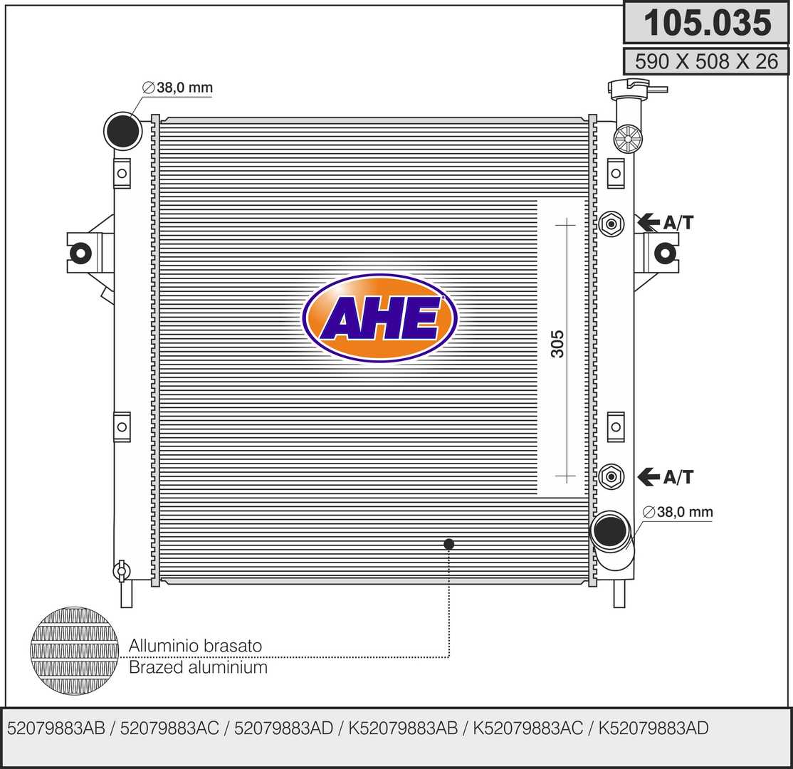 AHE 105.035 Radiatore,...