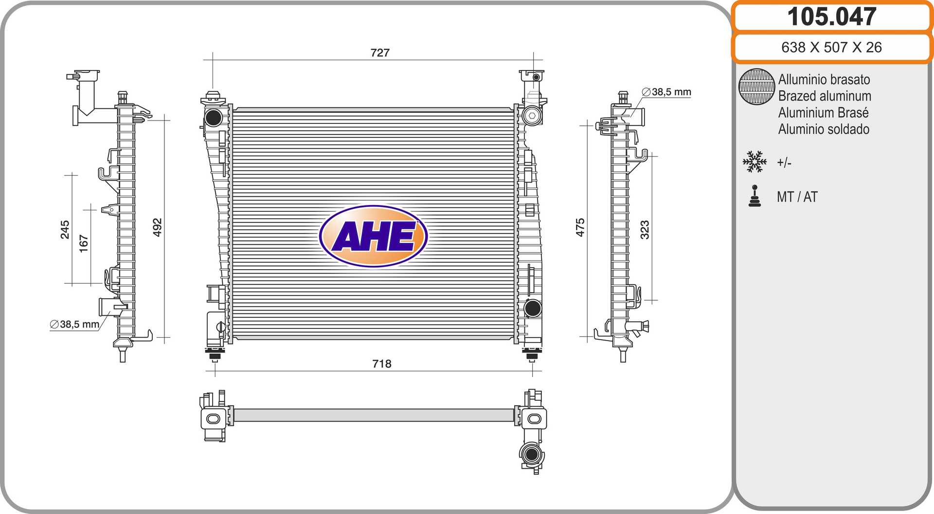 AHE 105.047 Radiatore,...