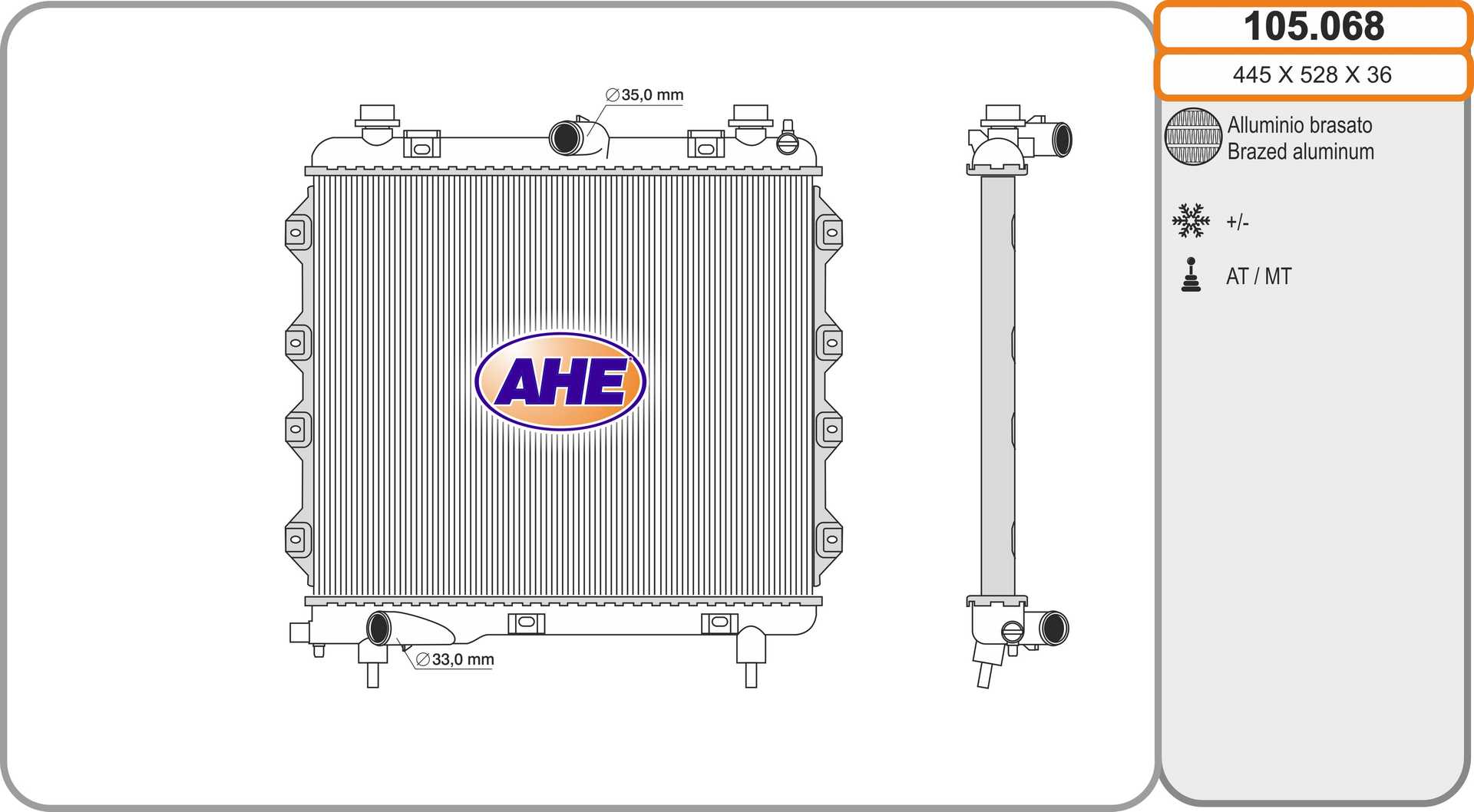 AHE 105.068 Radiatore,...