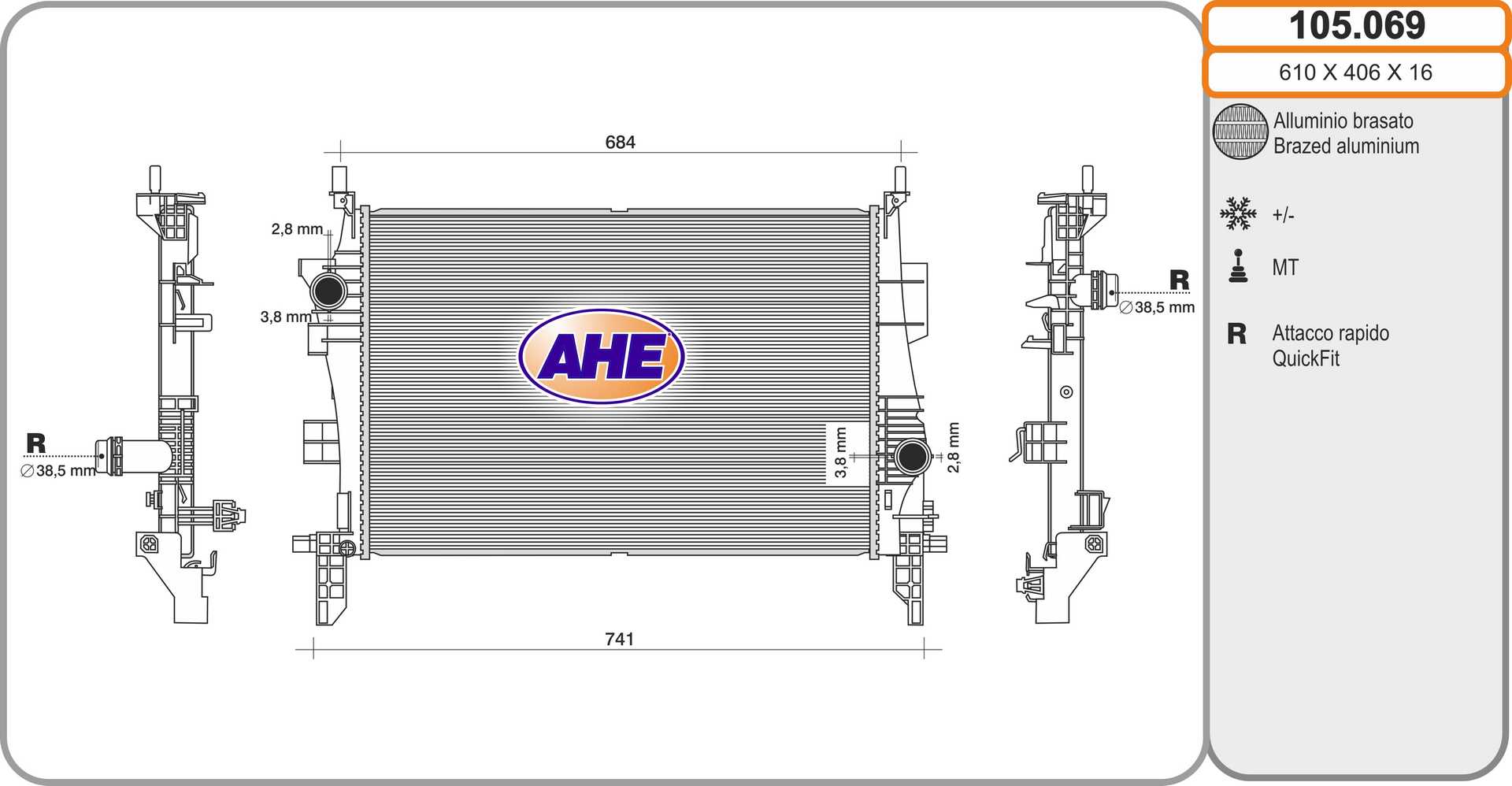 AHE 105.069 Radiatore,...