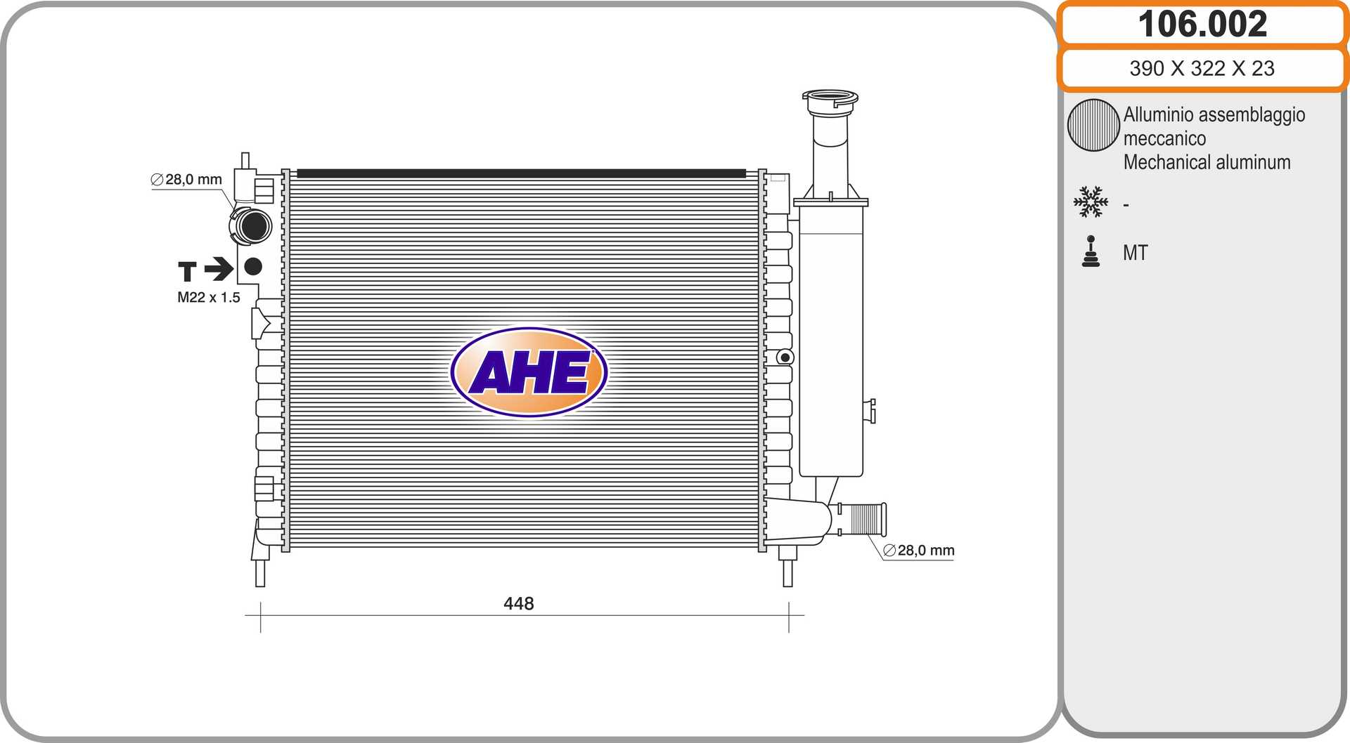 AHE 106.002 Radiatore,...