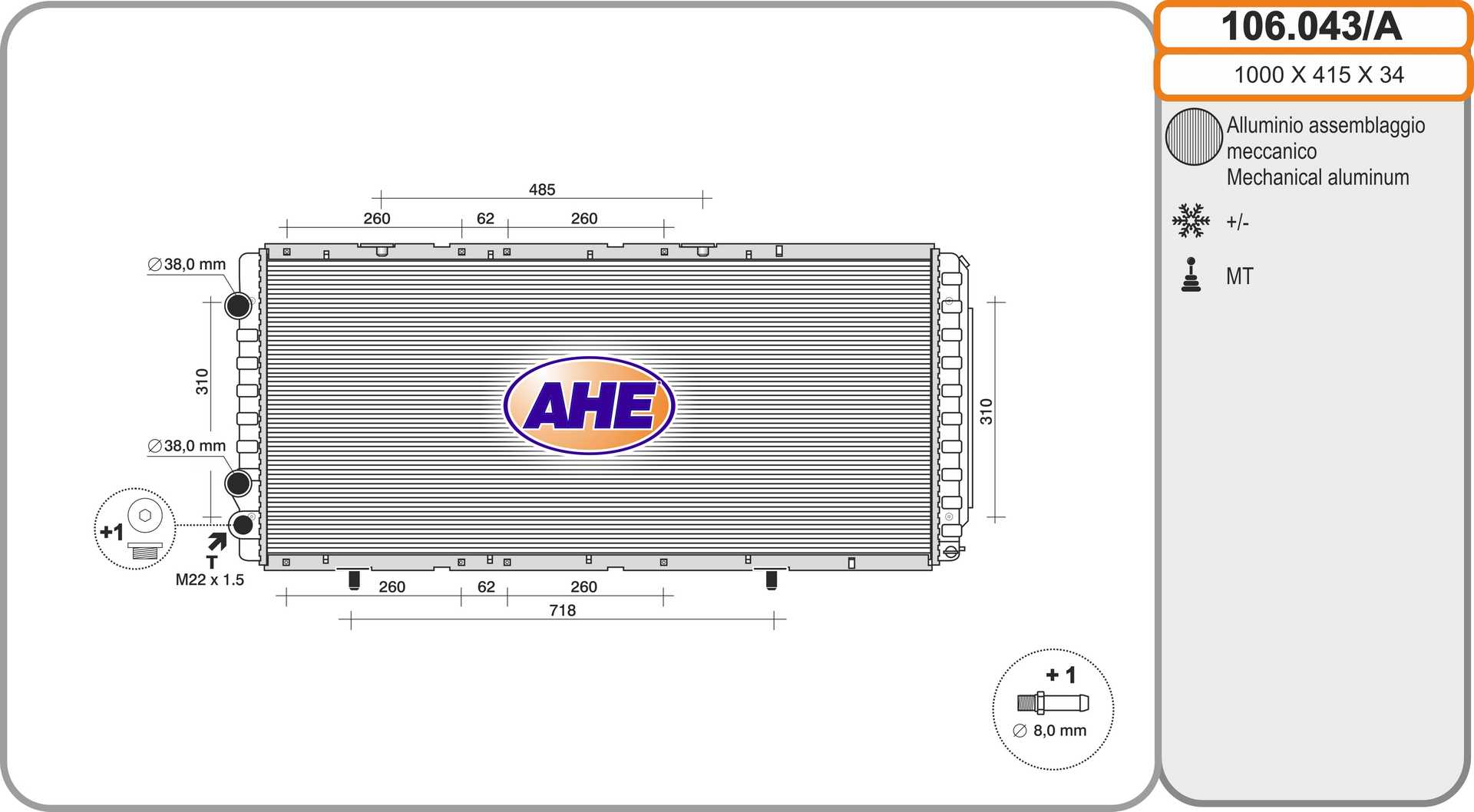 AHE 106.043/A Radiatore,...