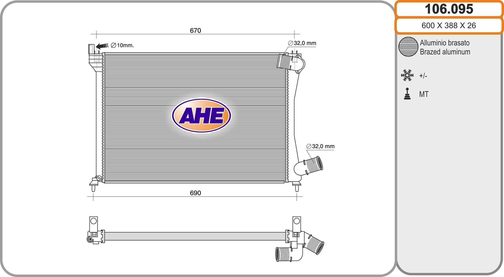 AHE 106.095 Radiatore,...