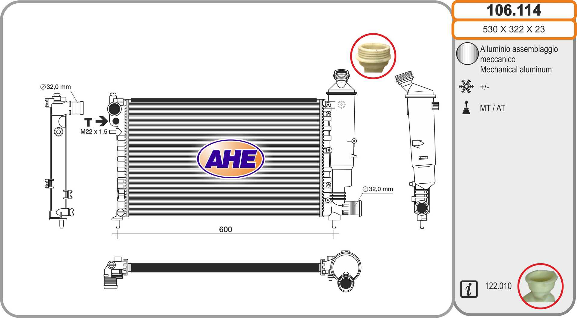 AHE 106.114 Radiatore,...