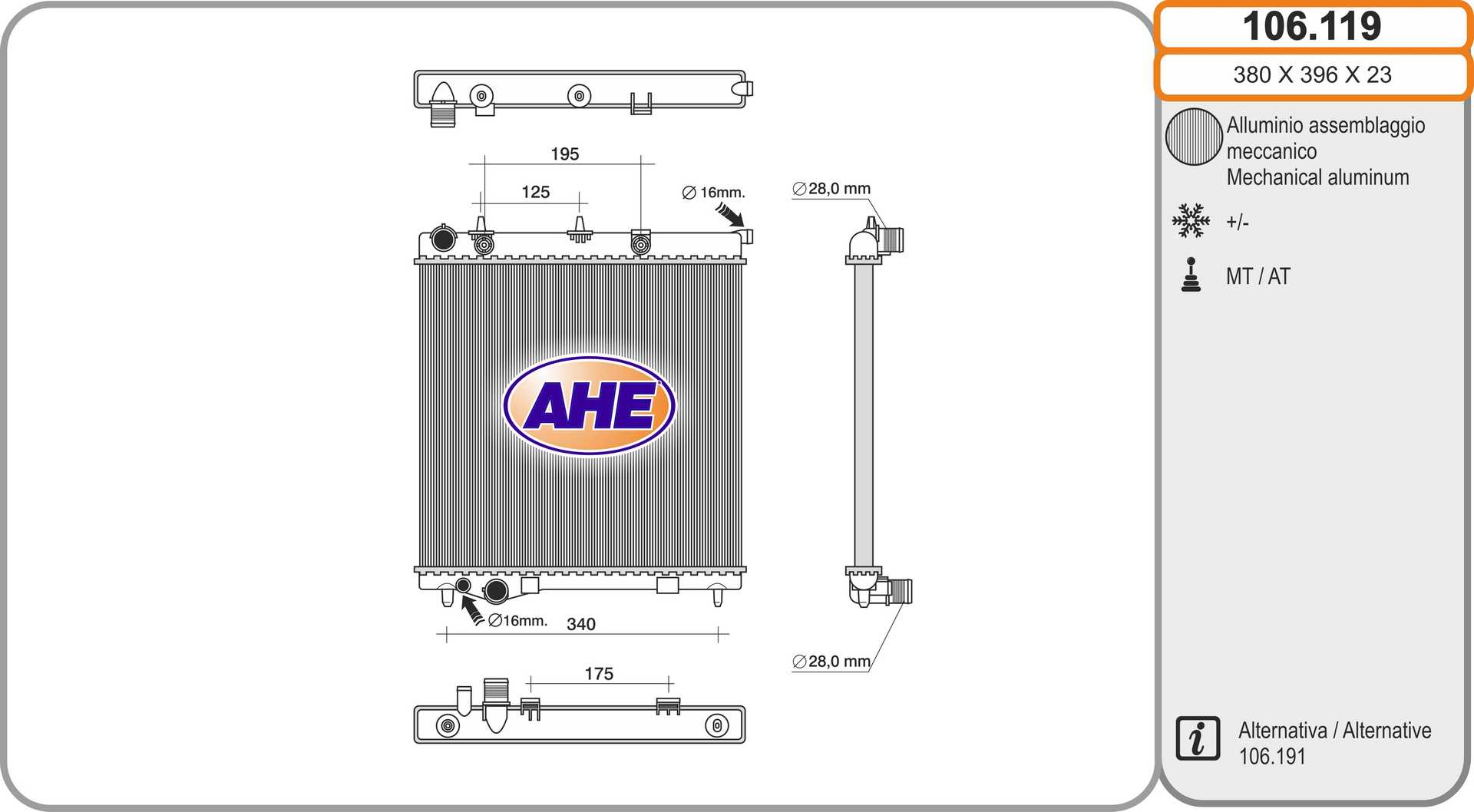 AHE 106.119 Radiatore,...