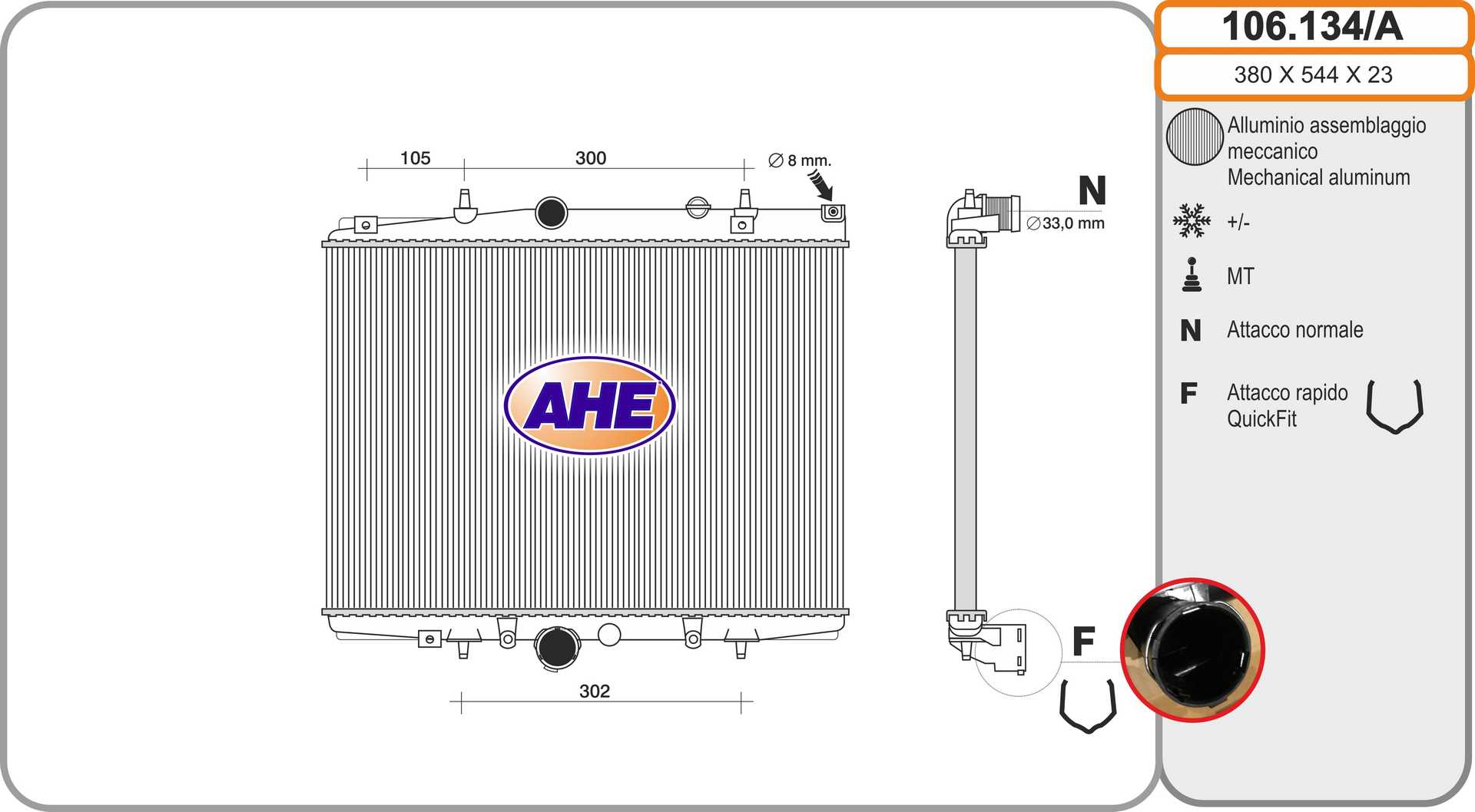 AHE 106.134/A Radiatore,...