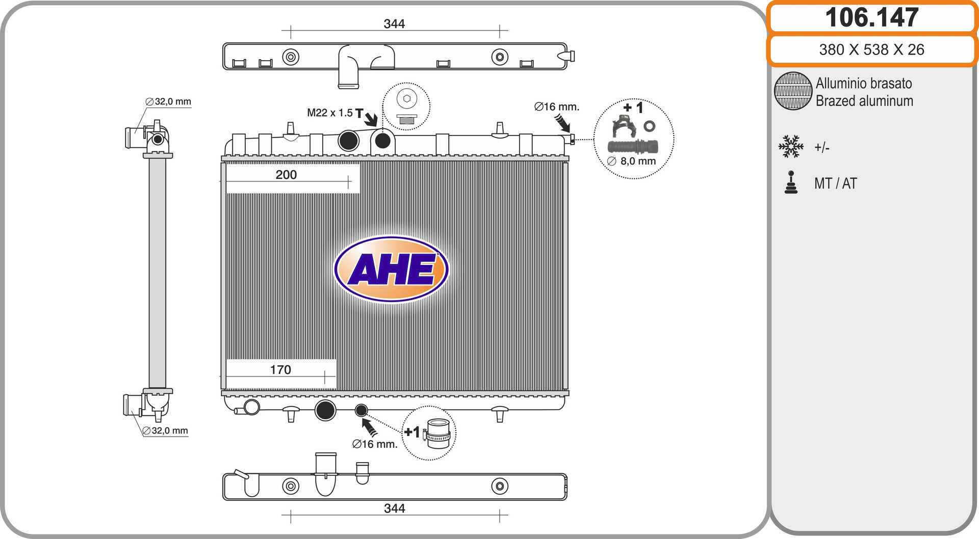 AHE 106.147 Radiatore,...