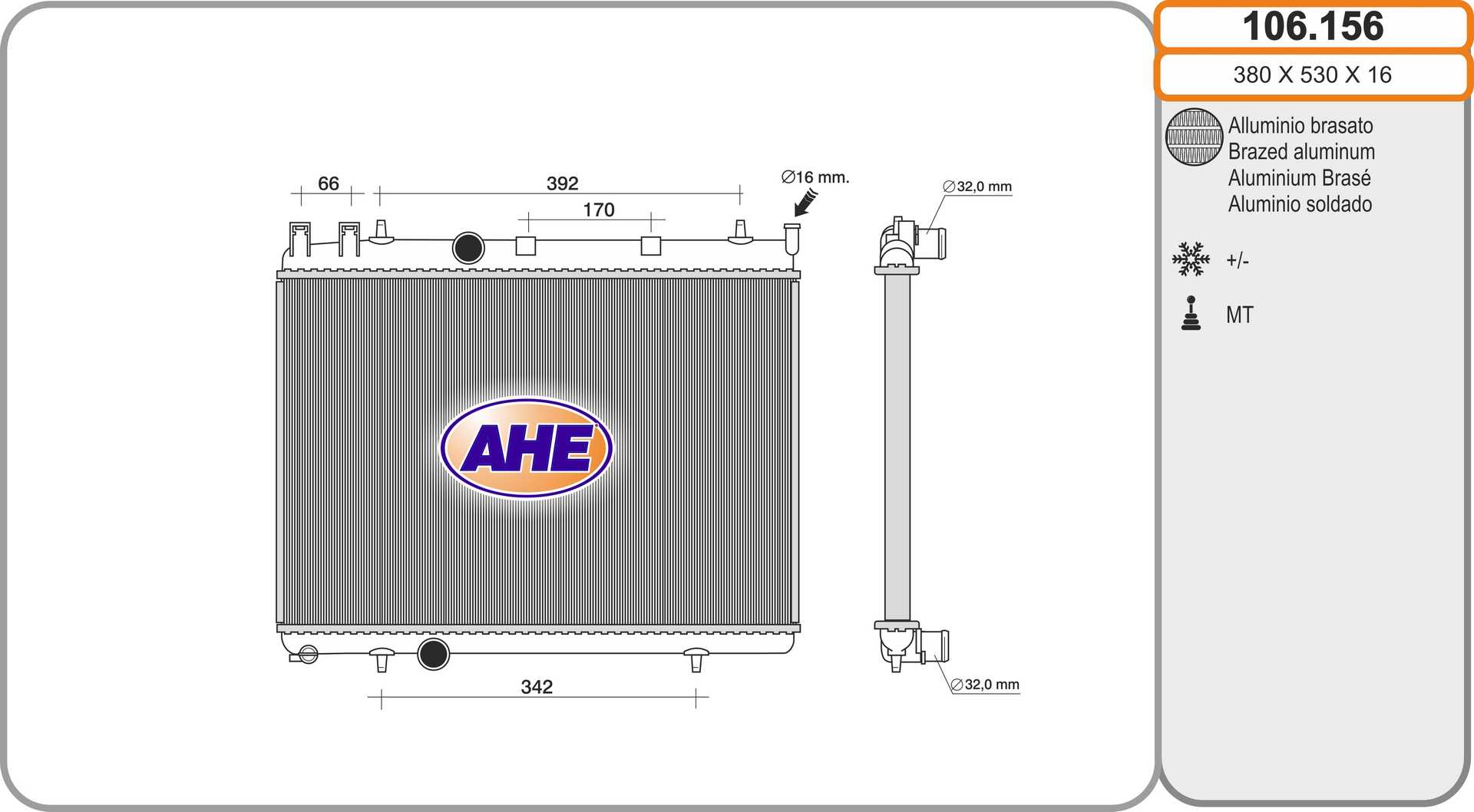 AHE 106.156 Radiatore,...