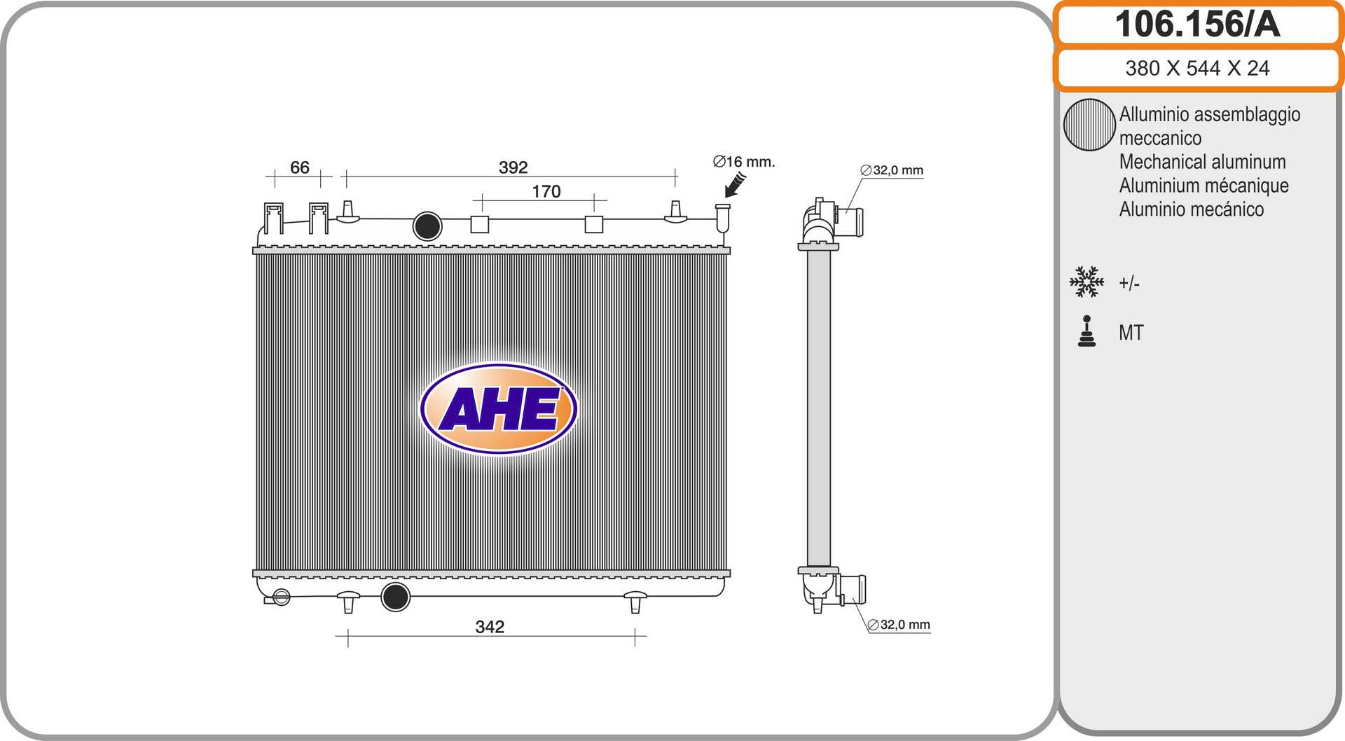 AHE 106.156/A Radiatore,...