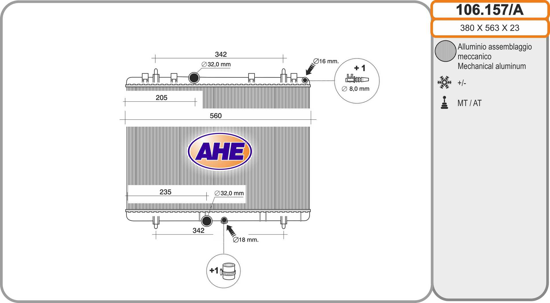 AHE 106.157/A Radiatore,...