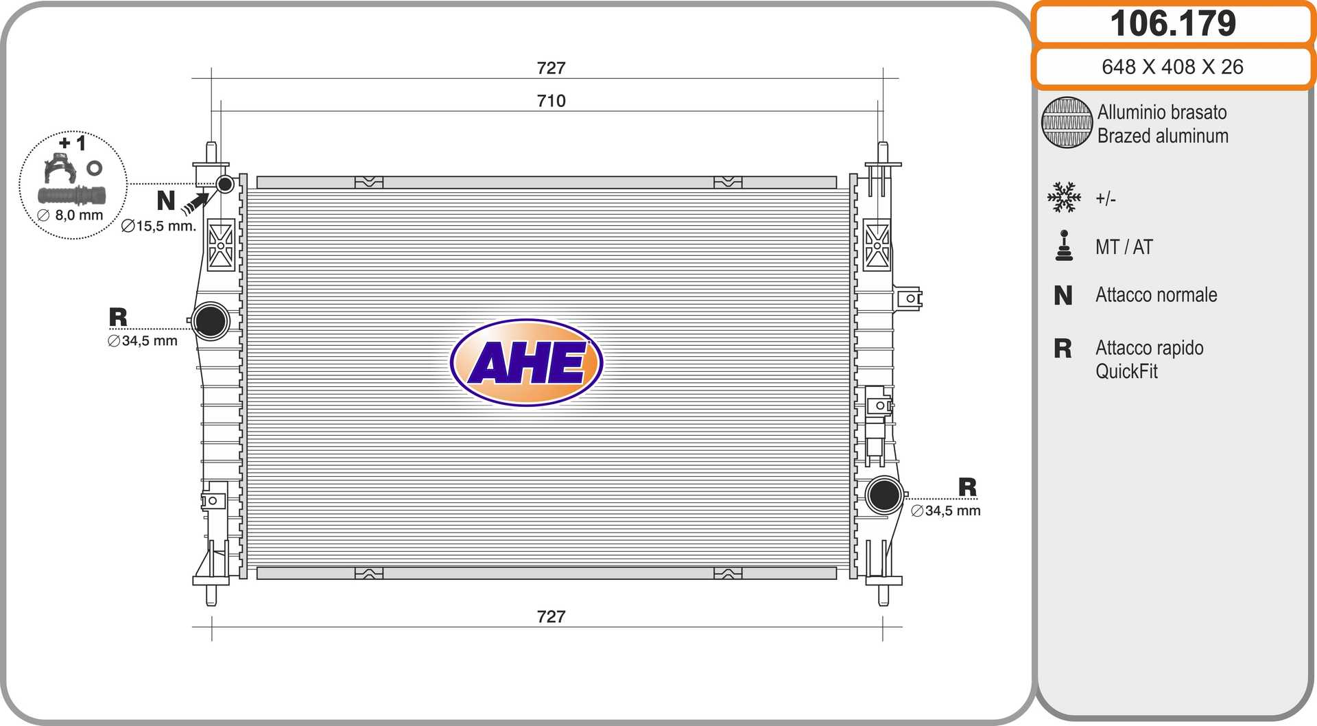 AHE 106.179 Radiatore,...