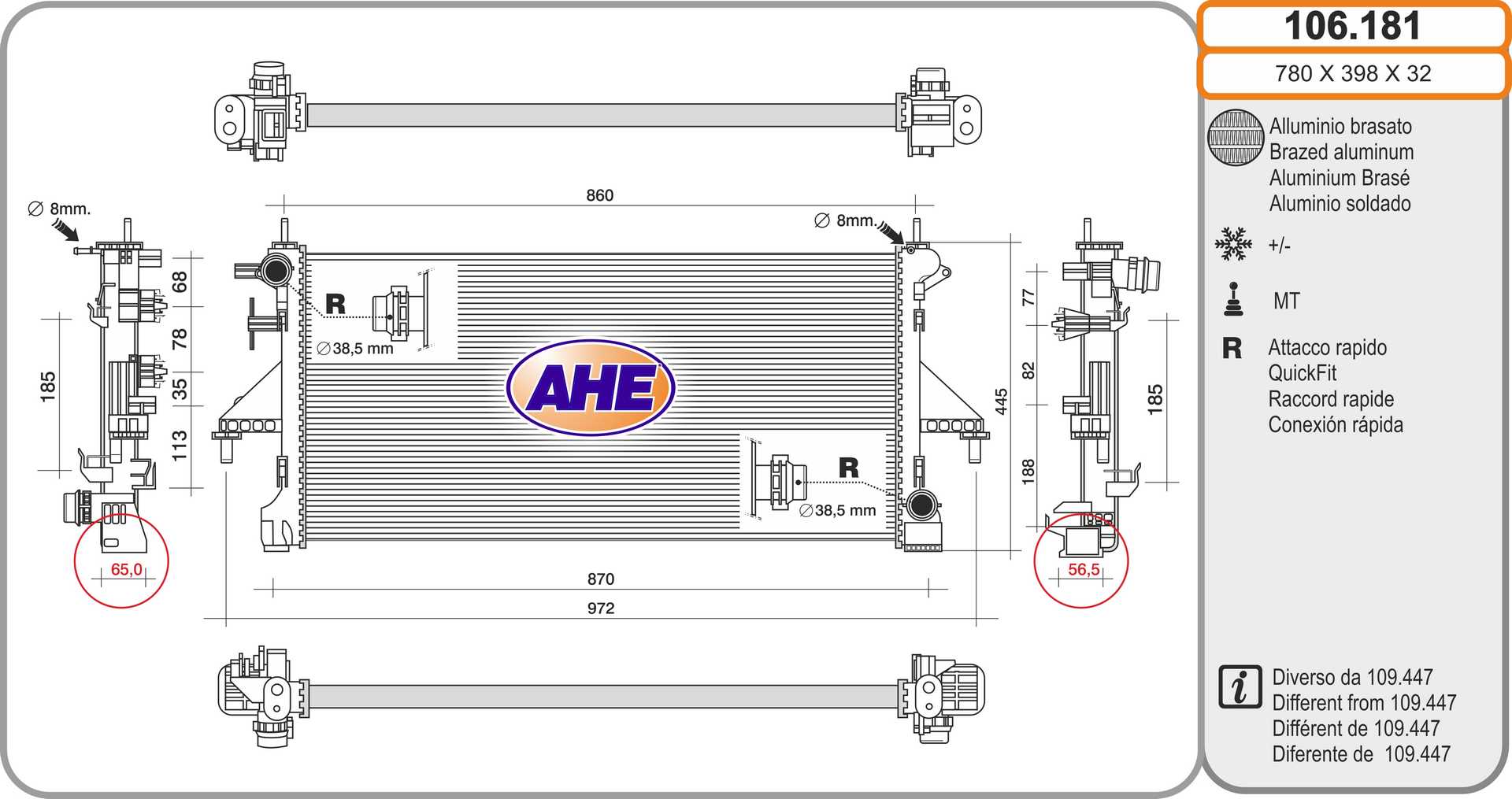 AHE 106.181 Radiatore,...