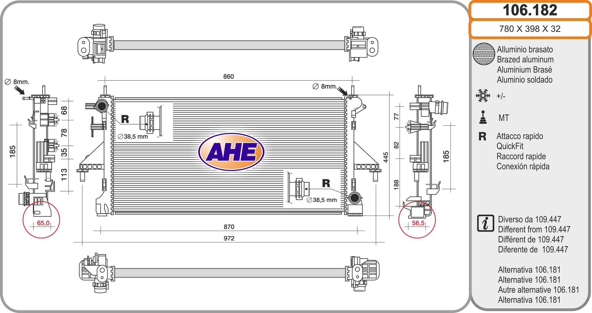 AHE 106.182 Radiatore,...