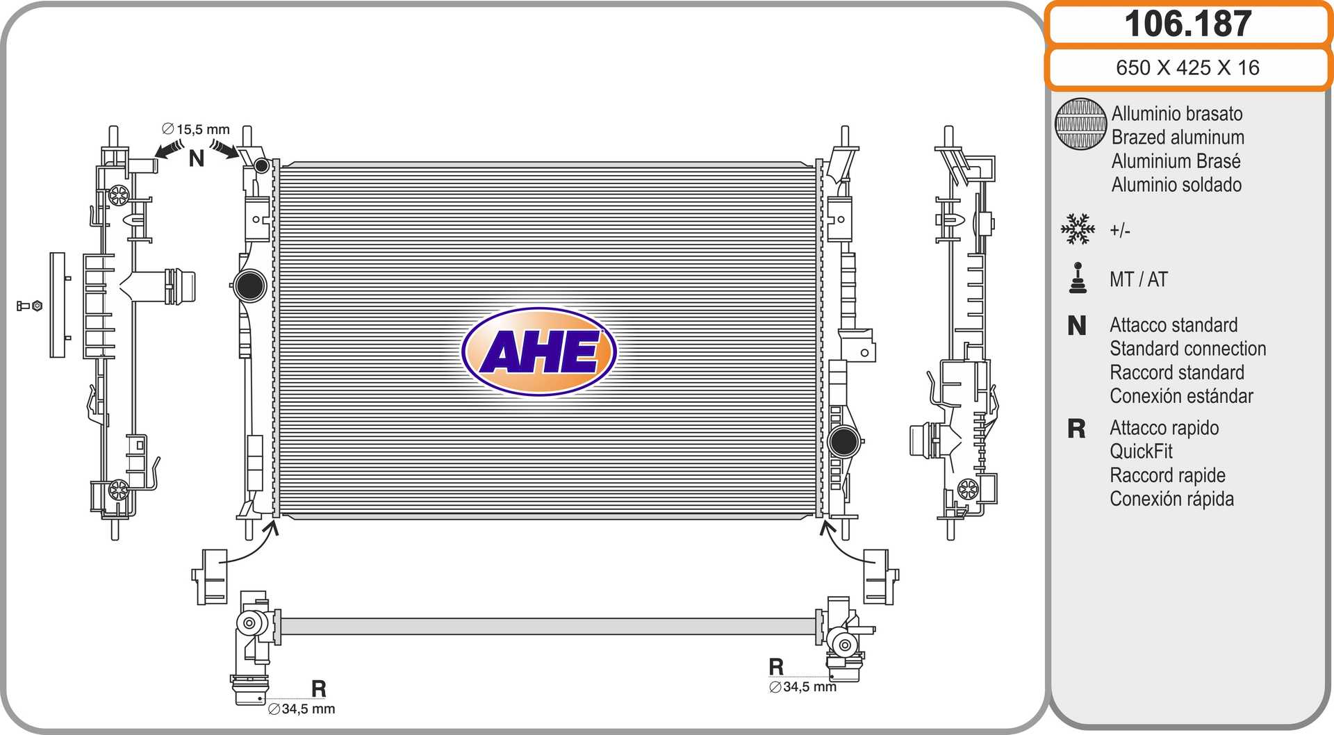 AHE 106.187 Radiatore,...