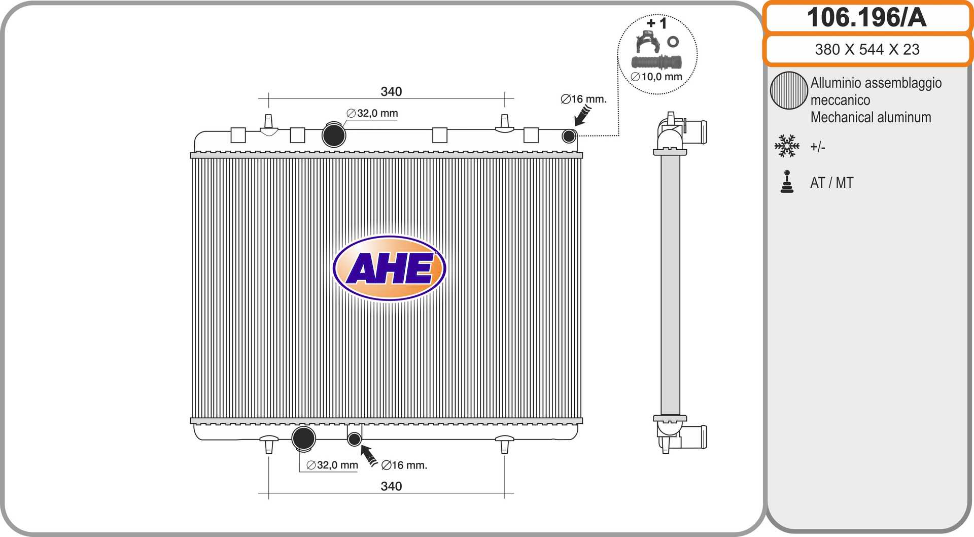 AHE 106.196/A Radiatore,...