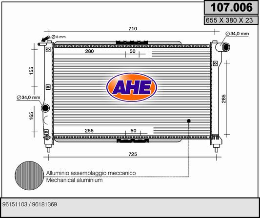AHE 107.006 Radiatore,...