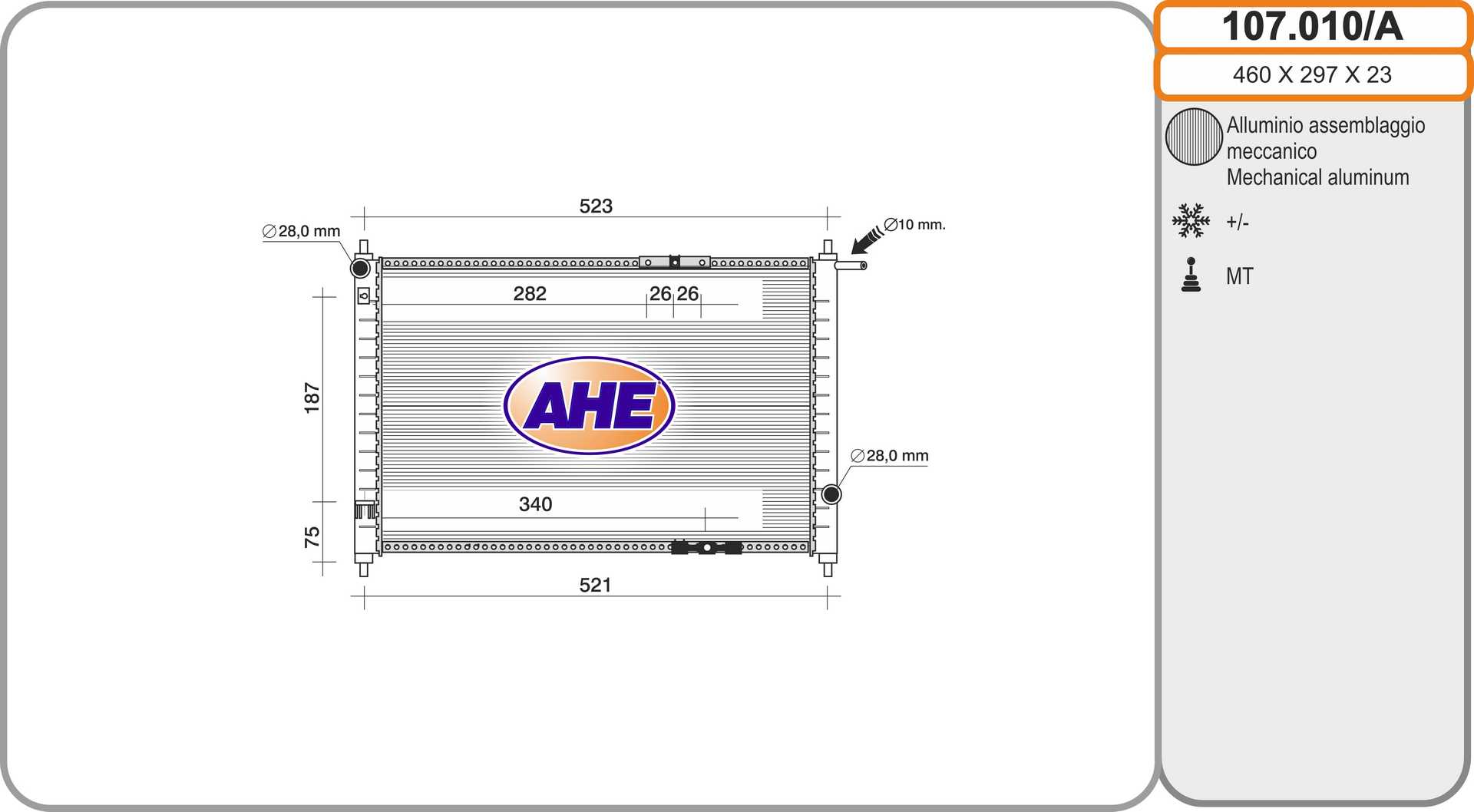 AHE 107.010/A Radiatore,...