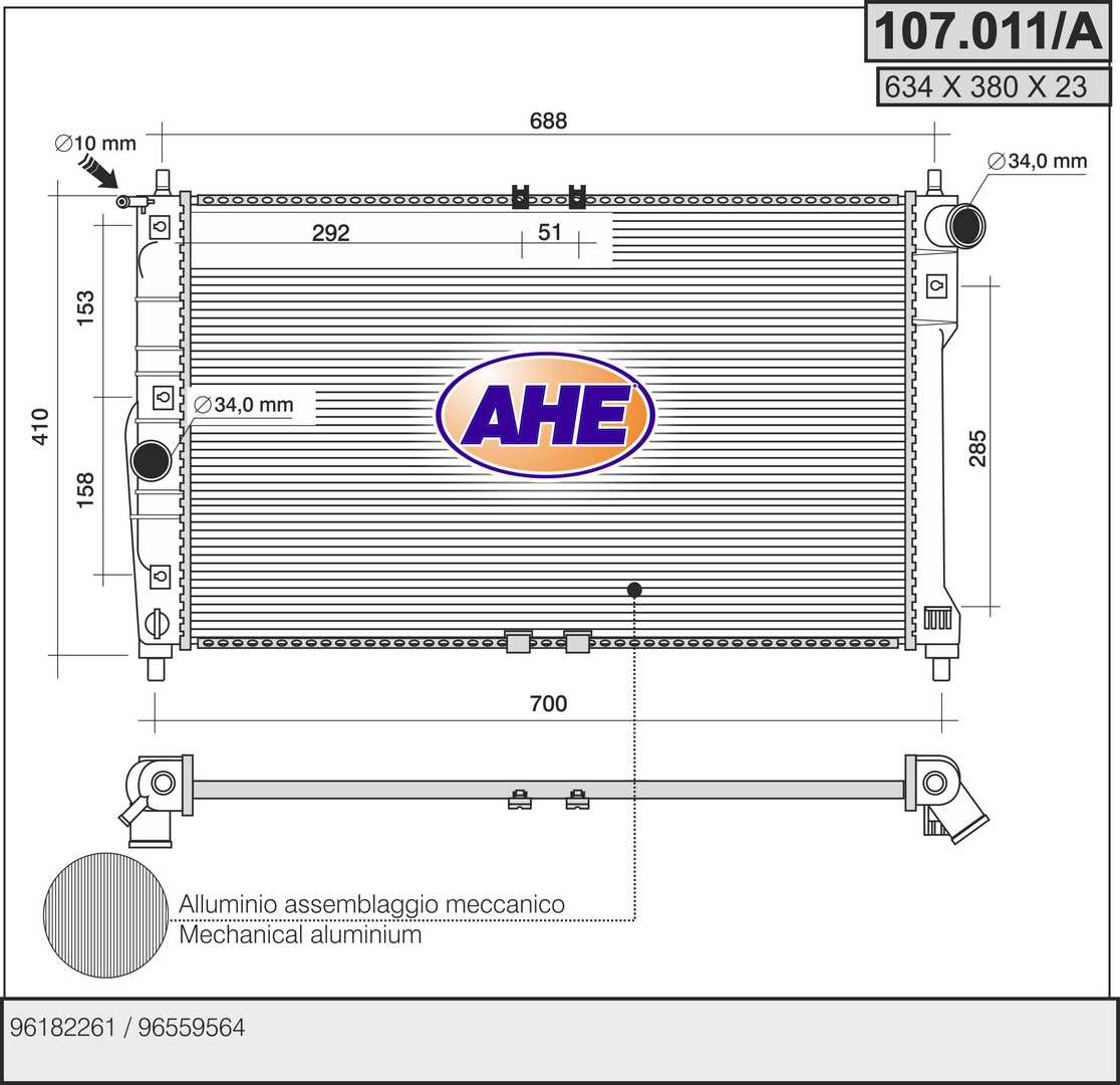 AHE 107.011/A Radiatore,...