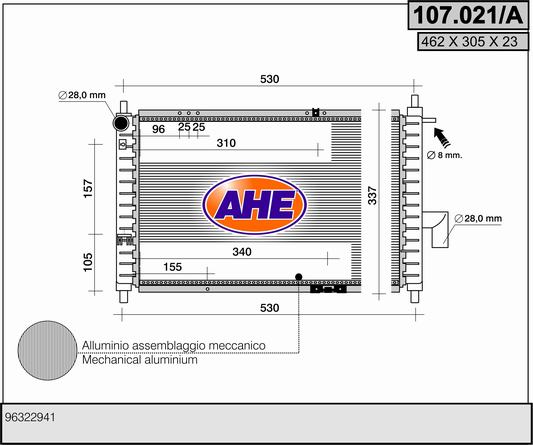 AHE 107.021/A Radiatore,...