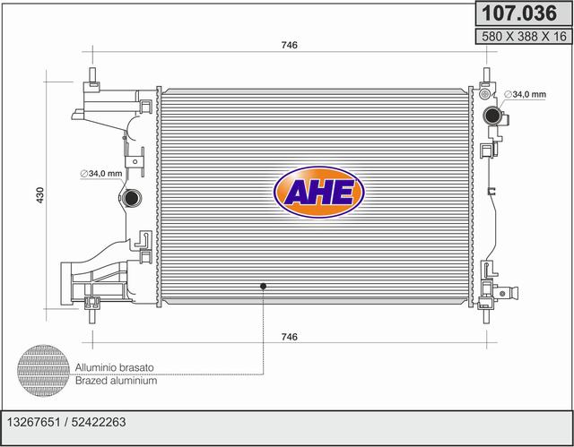 AHE 107.036 Radiatore,...