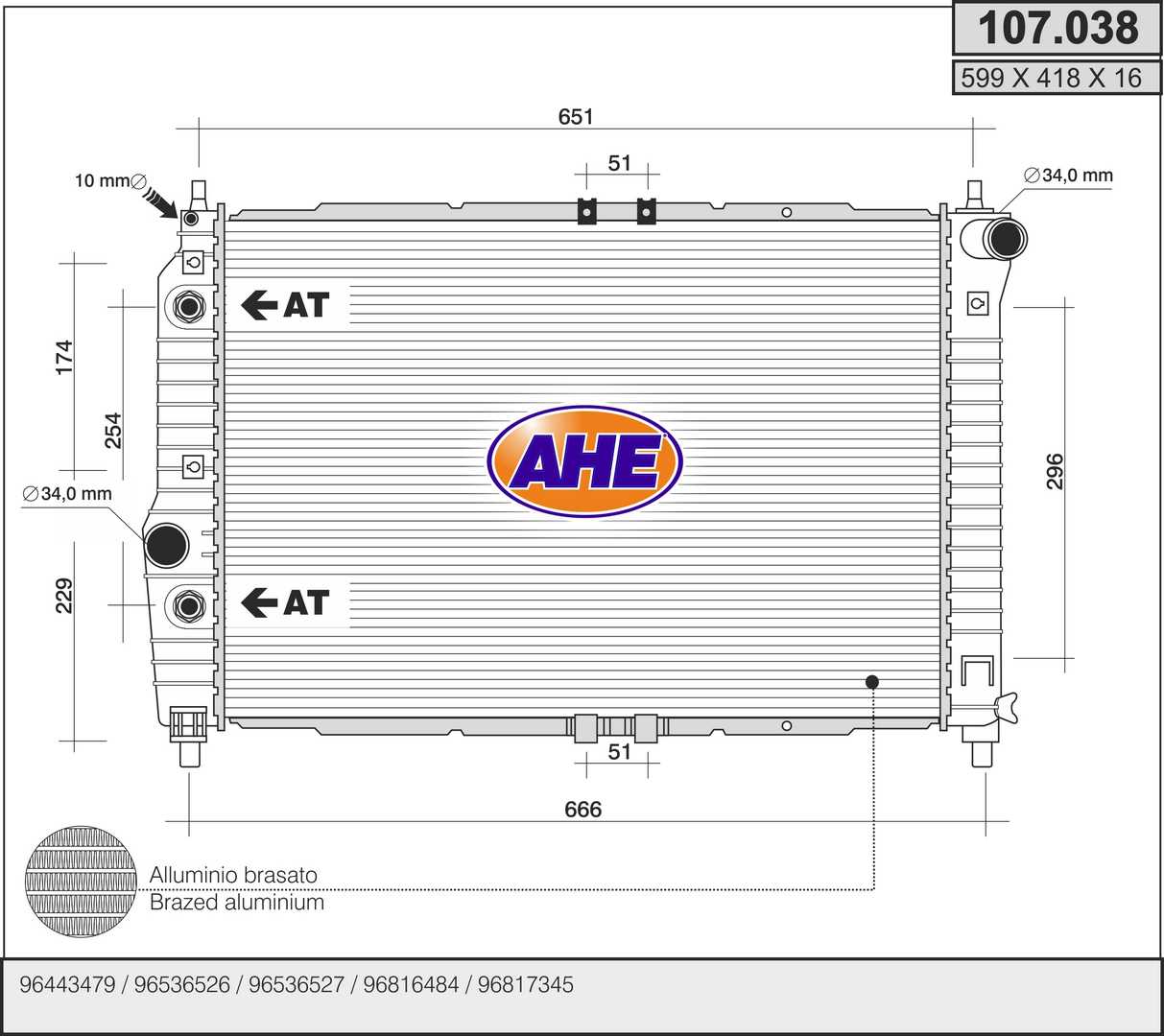AHE 107.038 Radiatore,...