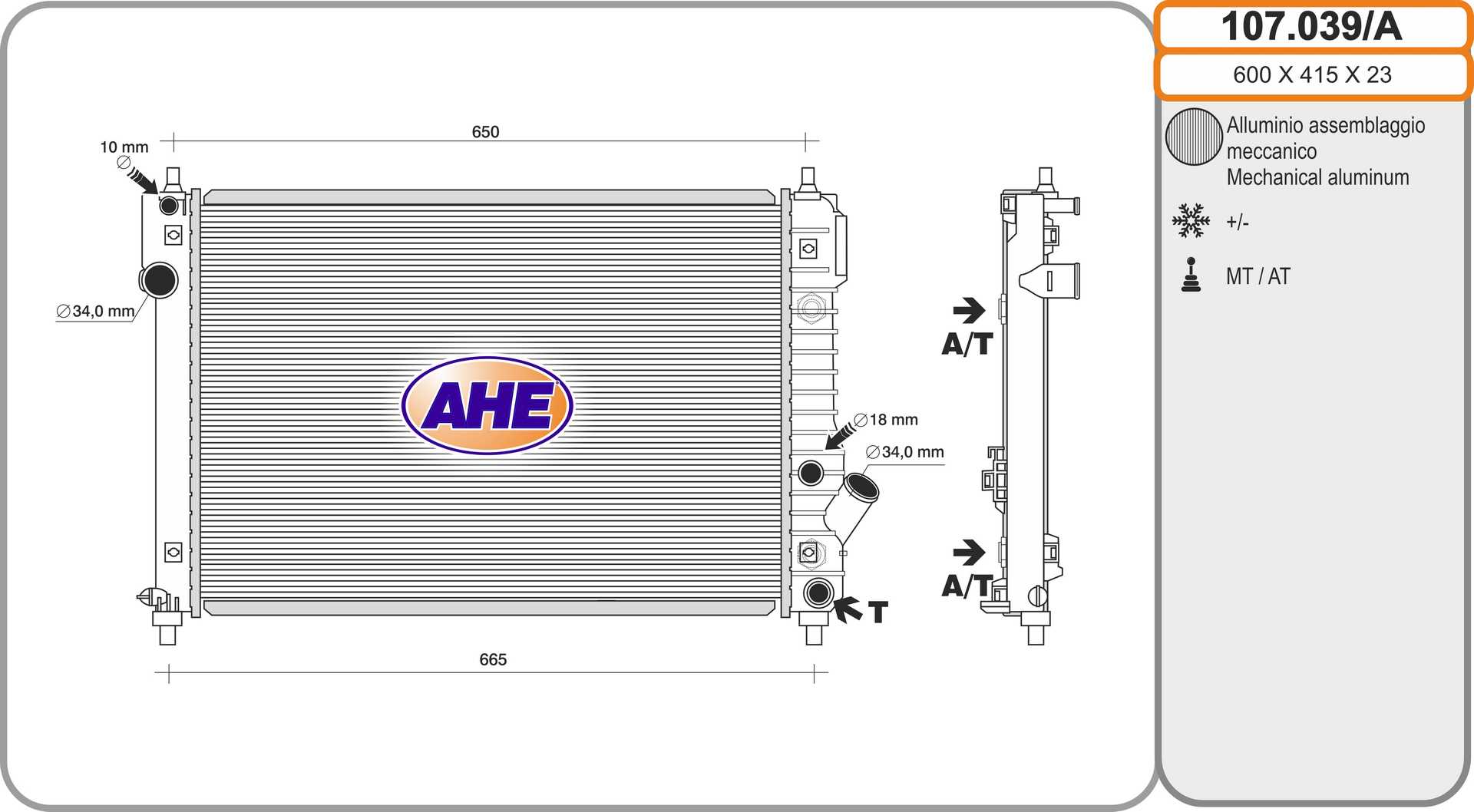 AHE 107.039/A Radiatore,...