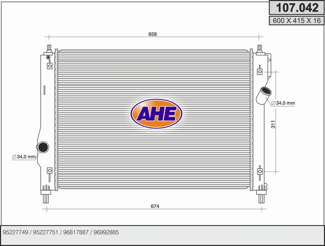 AHE 107.042 Radiatore,...