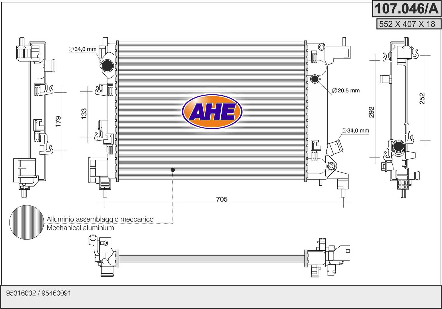 AHE 107.046/A Radiatore,...