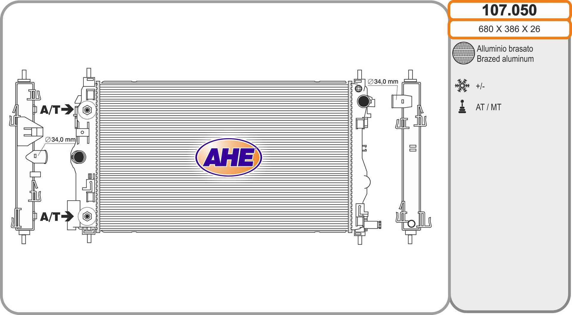 AHE 107.050 Radiatore,...