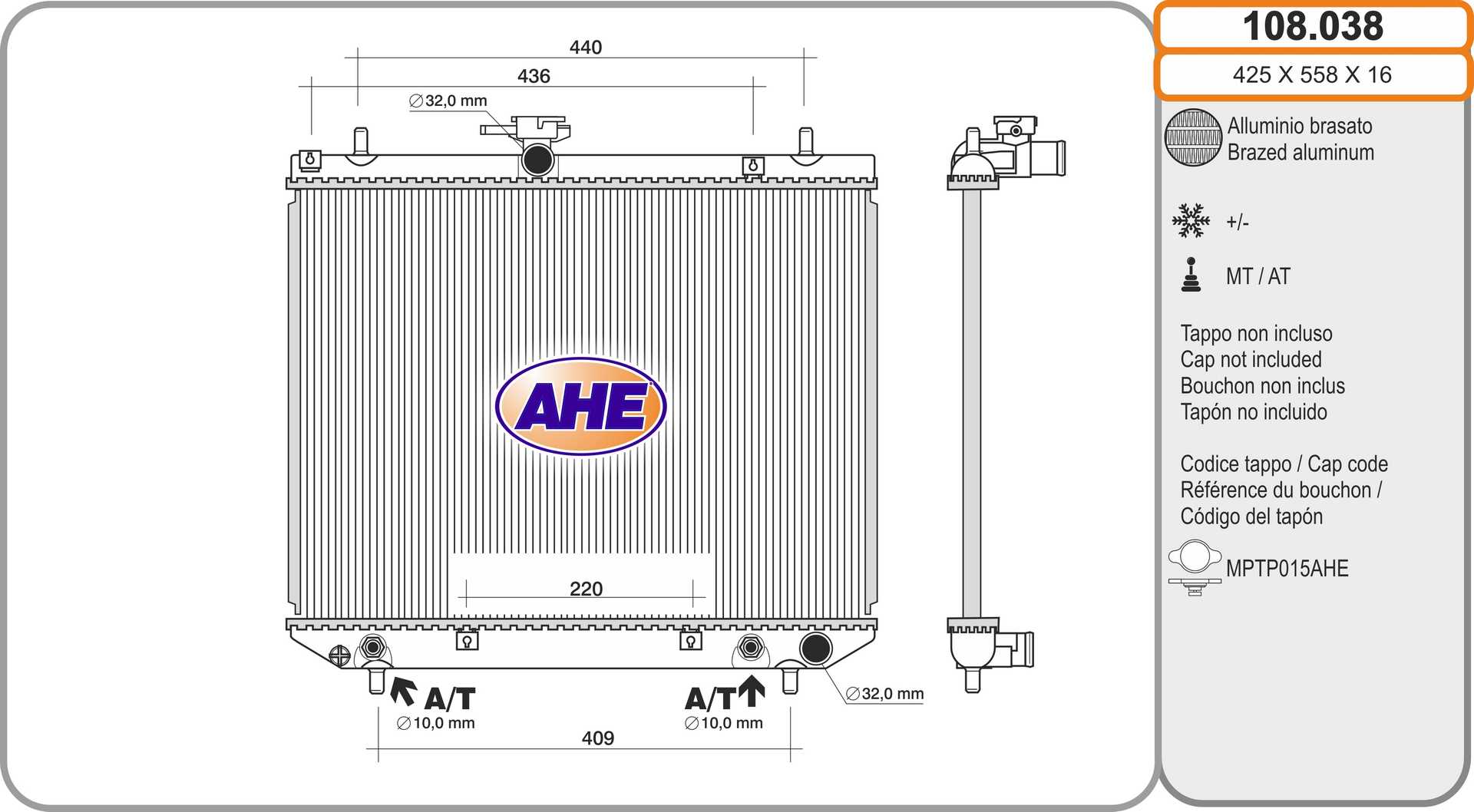 AHE 108.038 Radiatore,...