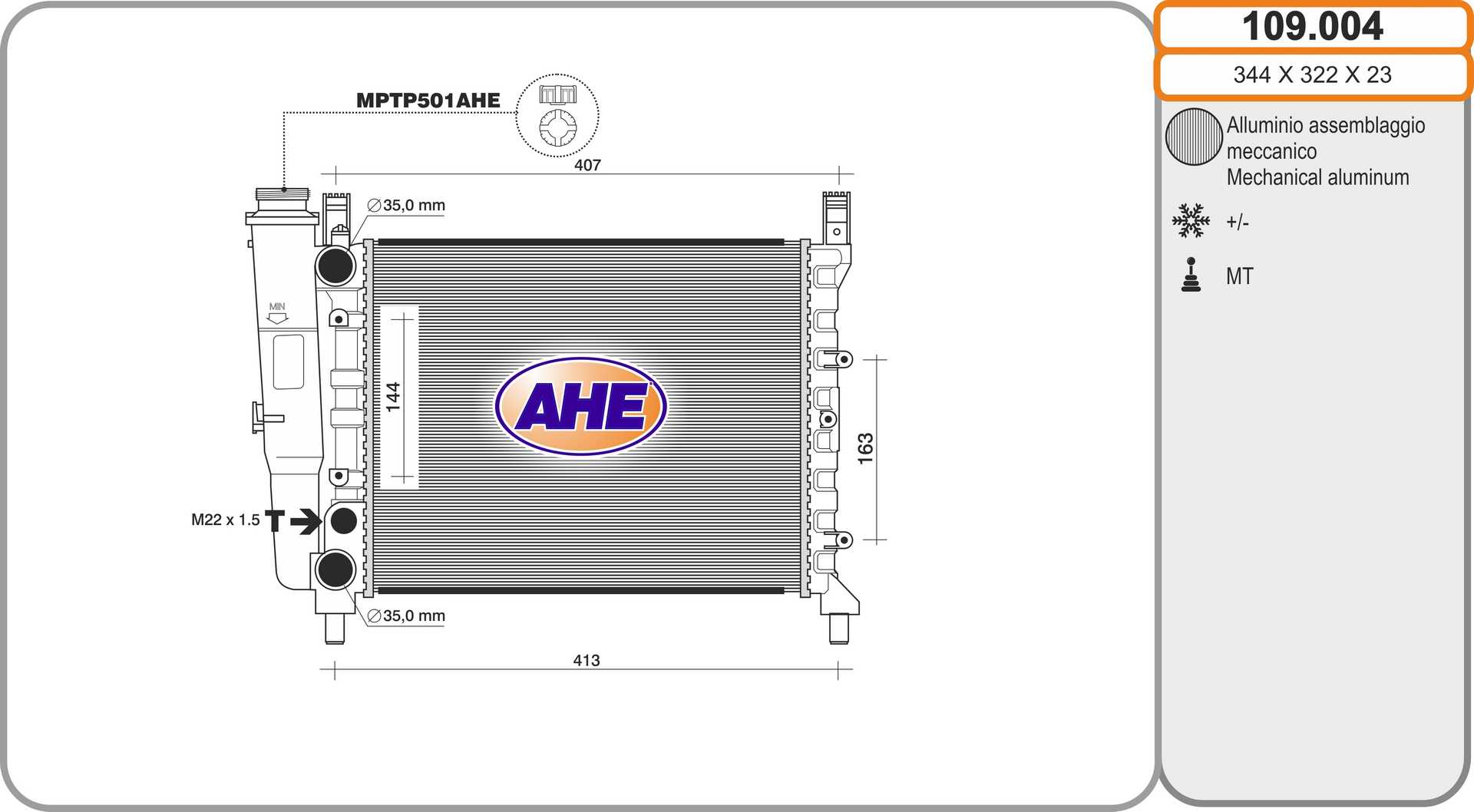 AHE 109.004 Radiatore,...