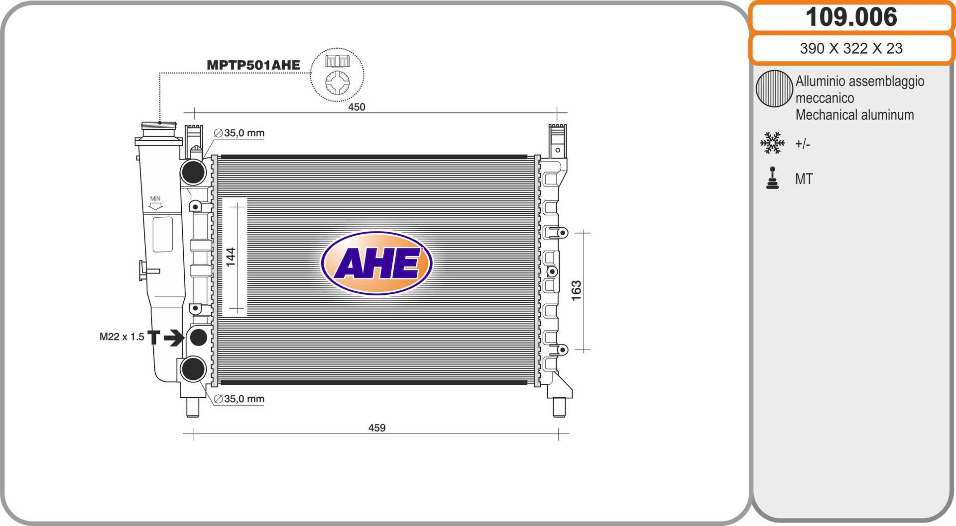 AHE 109.006 Radiatore,...