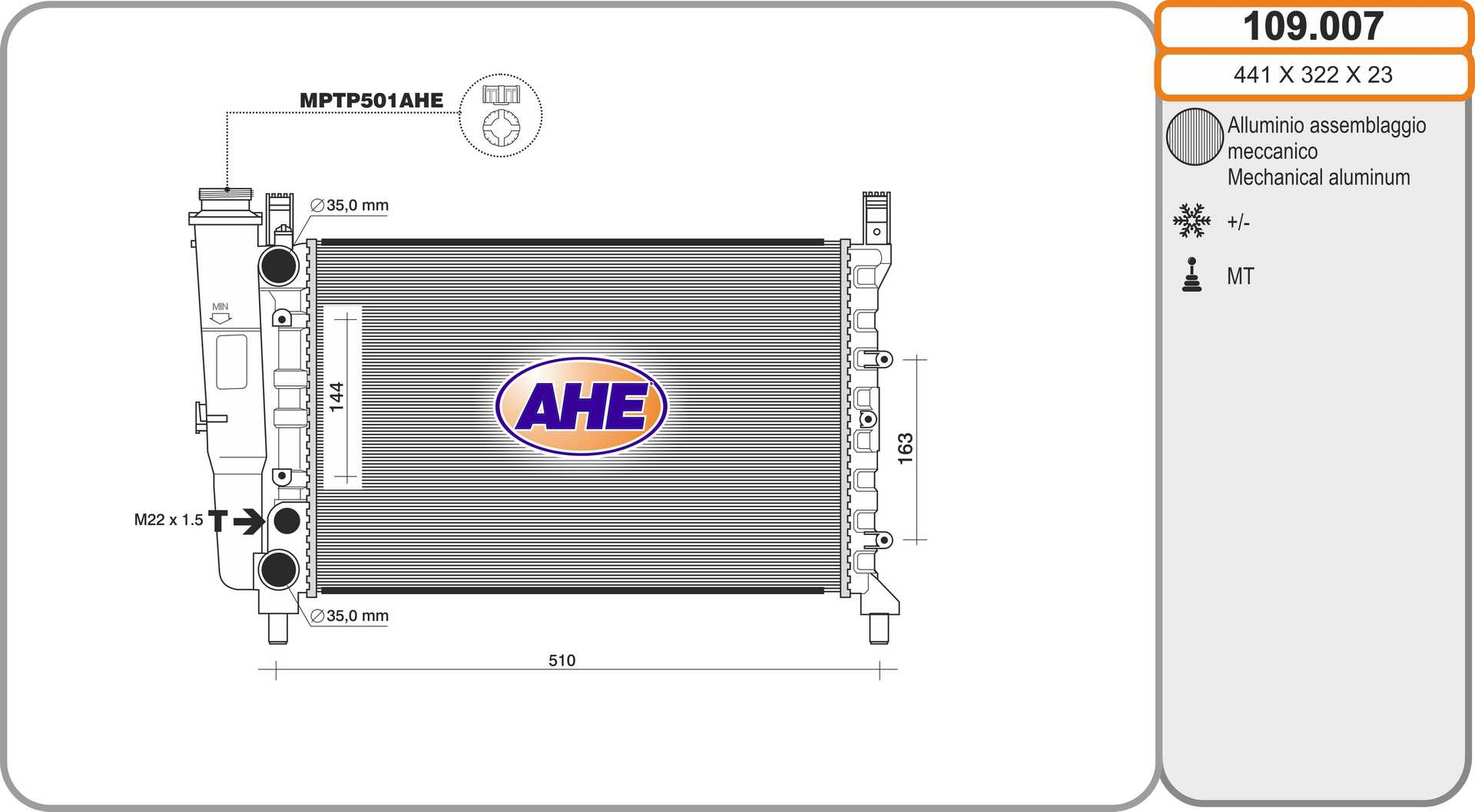 AHE 109.007 Radiatore,...