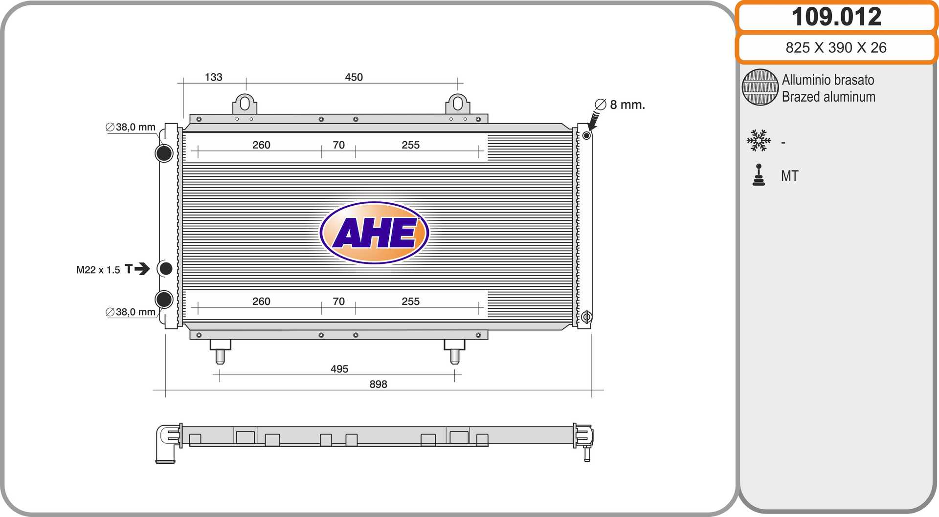 AHE 109.012 Radiatore,...