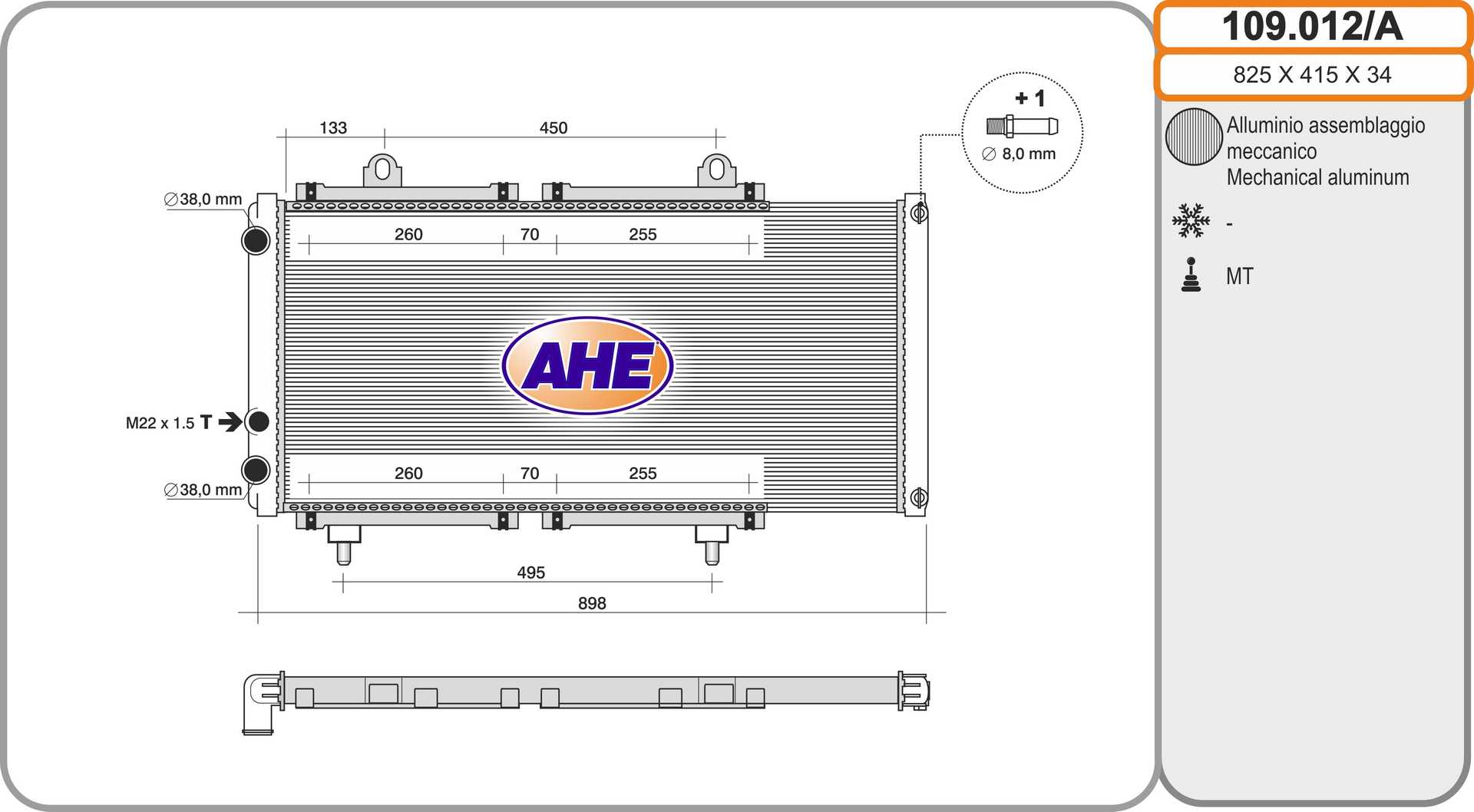 AHE 109.012/A Radiatore,...