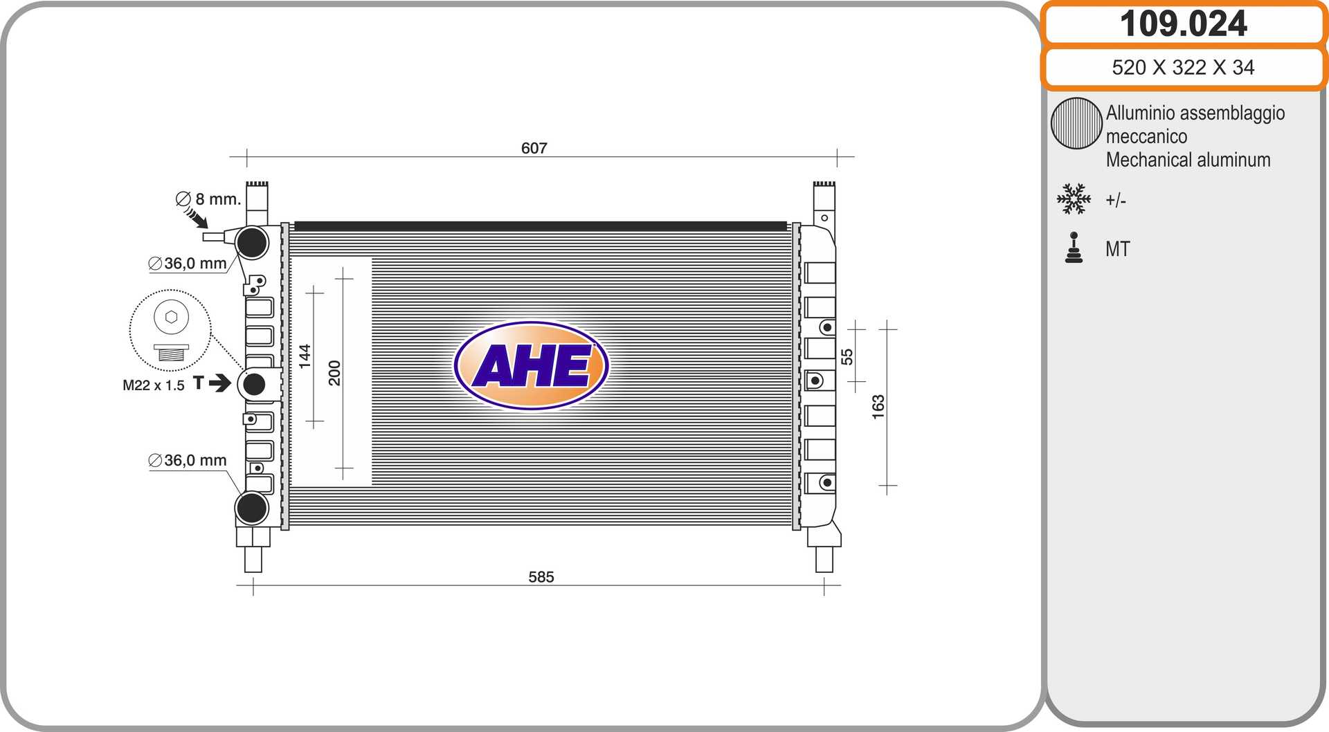 AHE 109.024 Radiatore,...