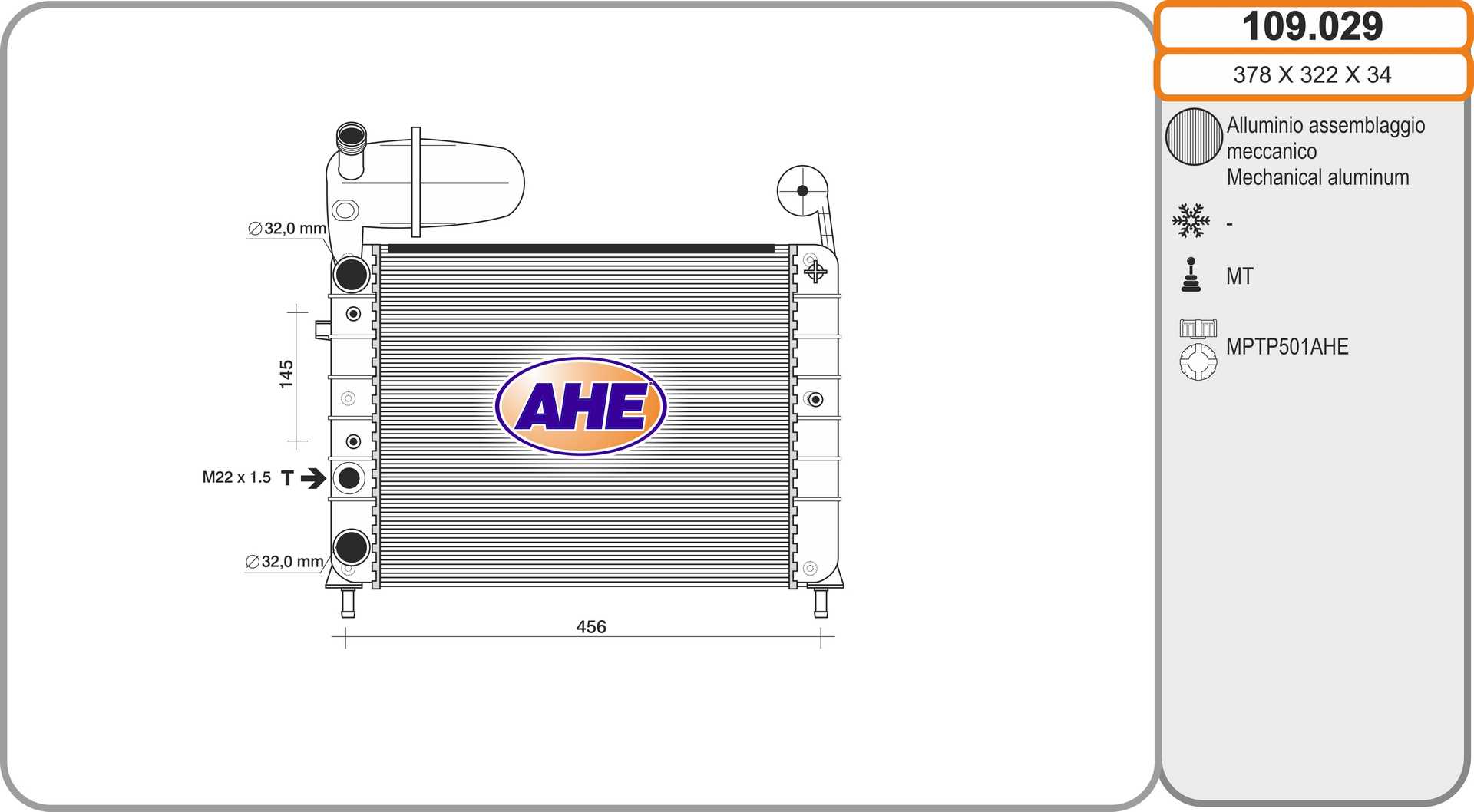AHE 109.029 Radiatore,...