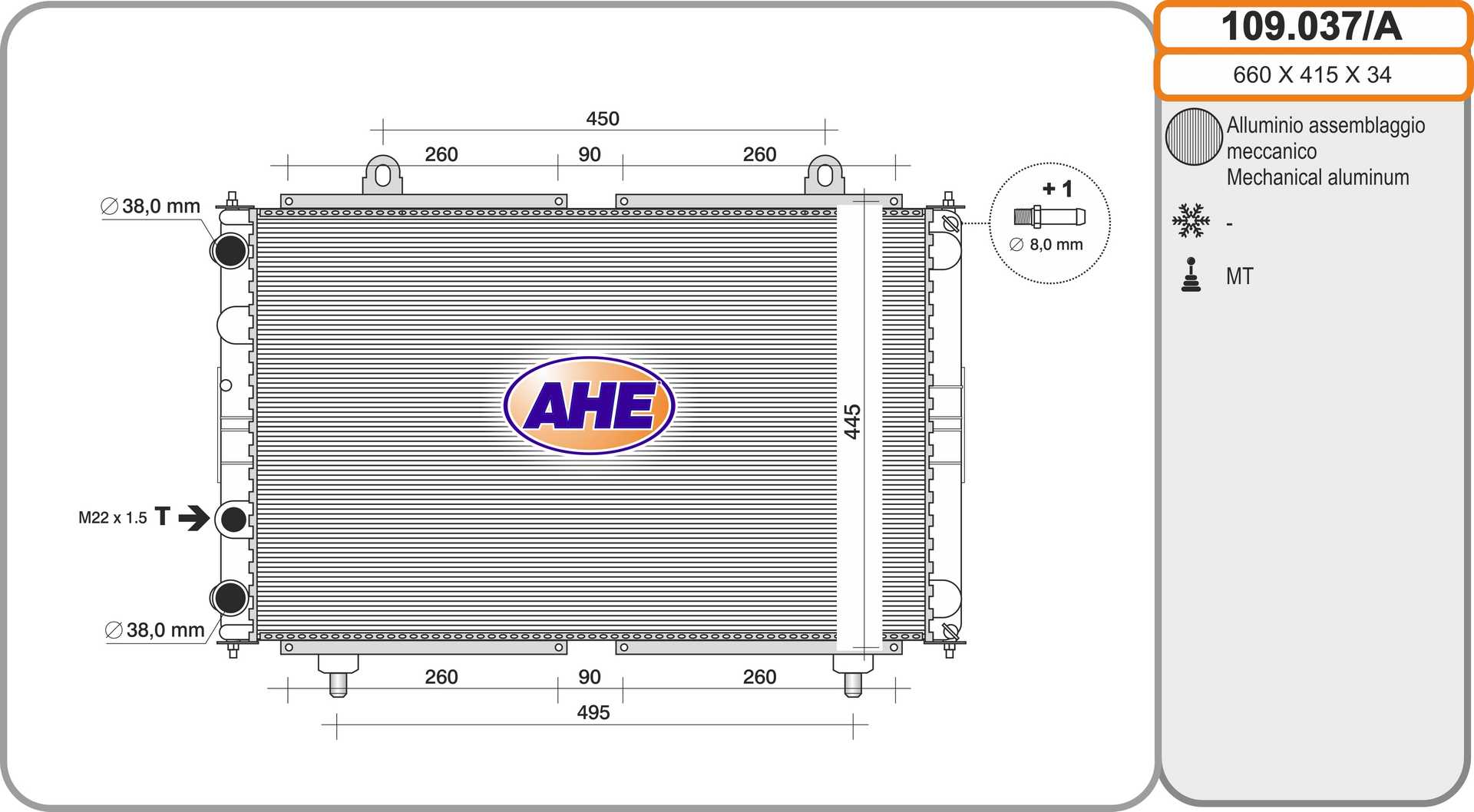 AHE 109.037/A Radiatore,...