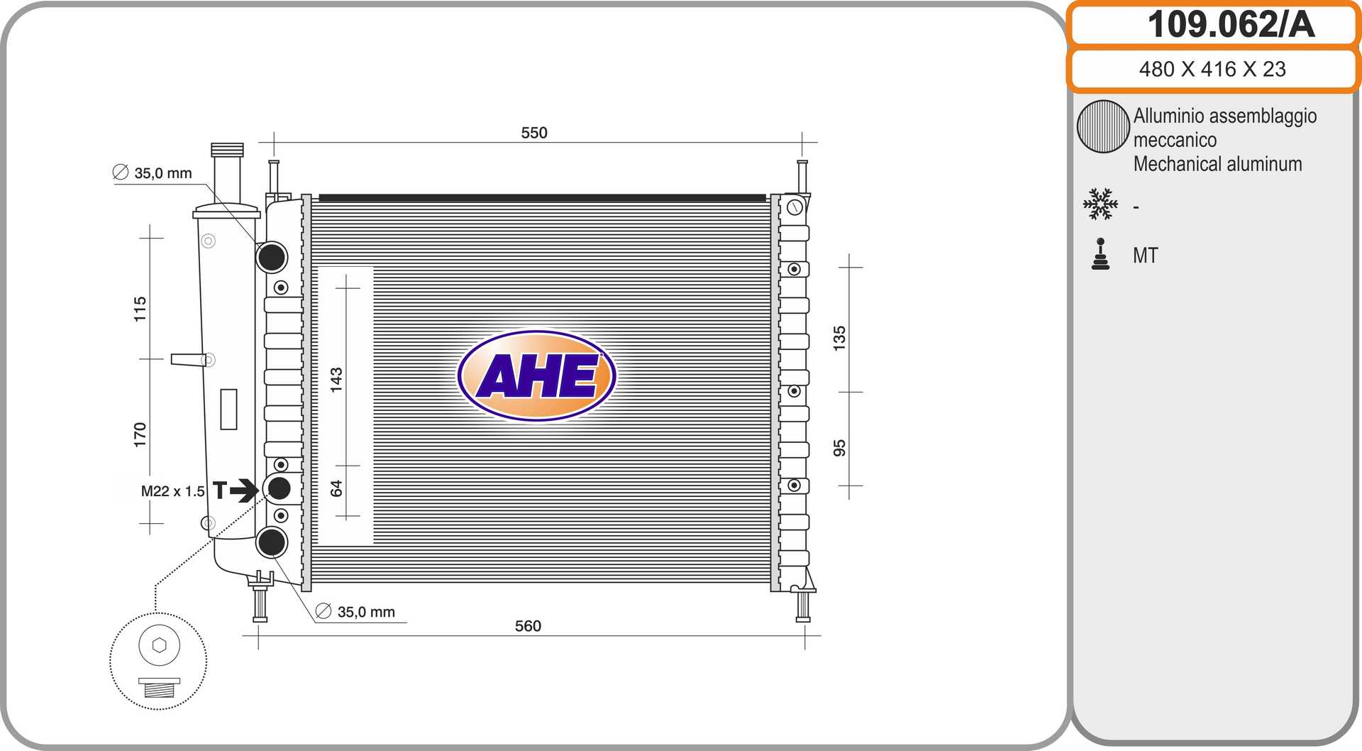 AHE 109.062/A Radiatore,...