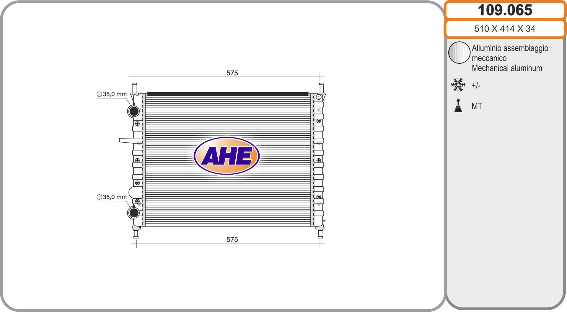 AHE 109.065 Radiatore,...