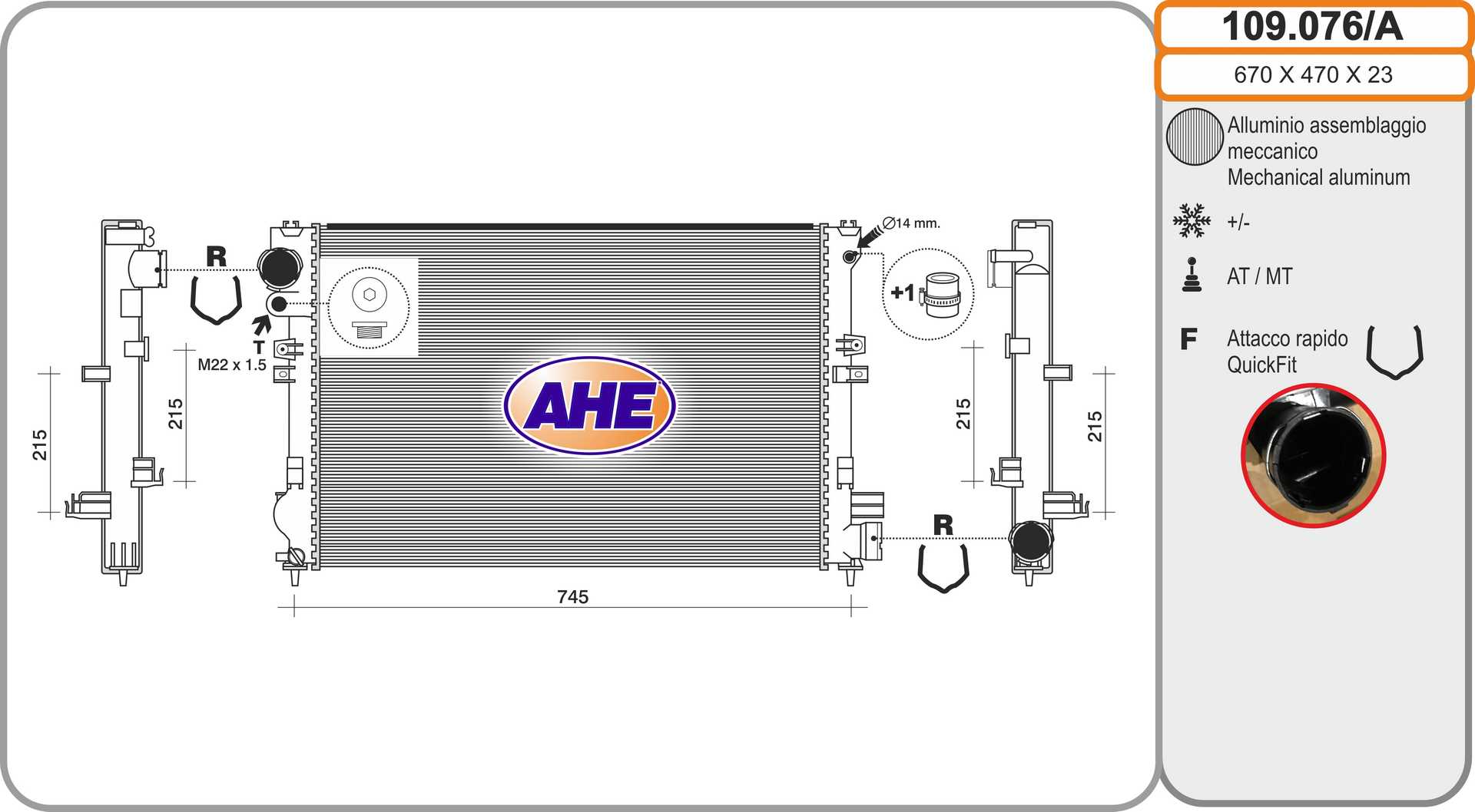 AHE 109.076/A Radiatore,...
